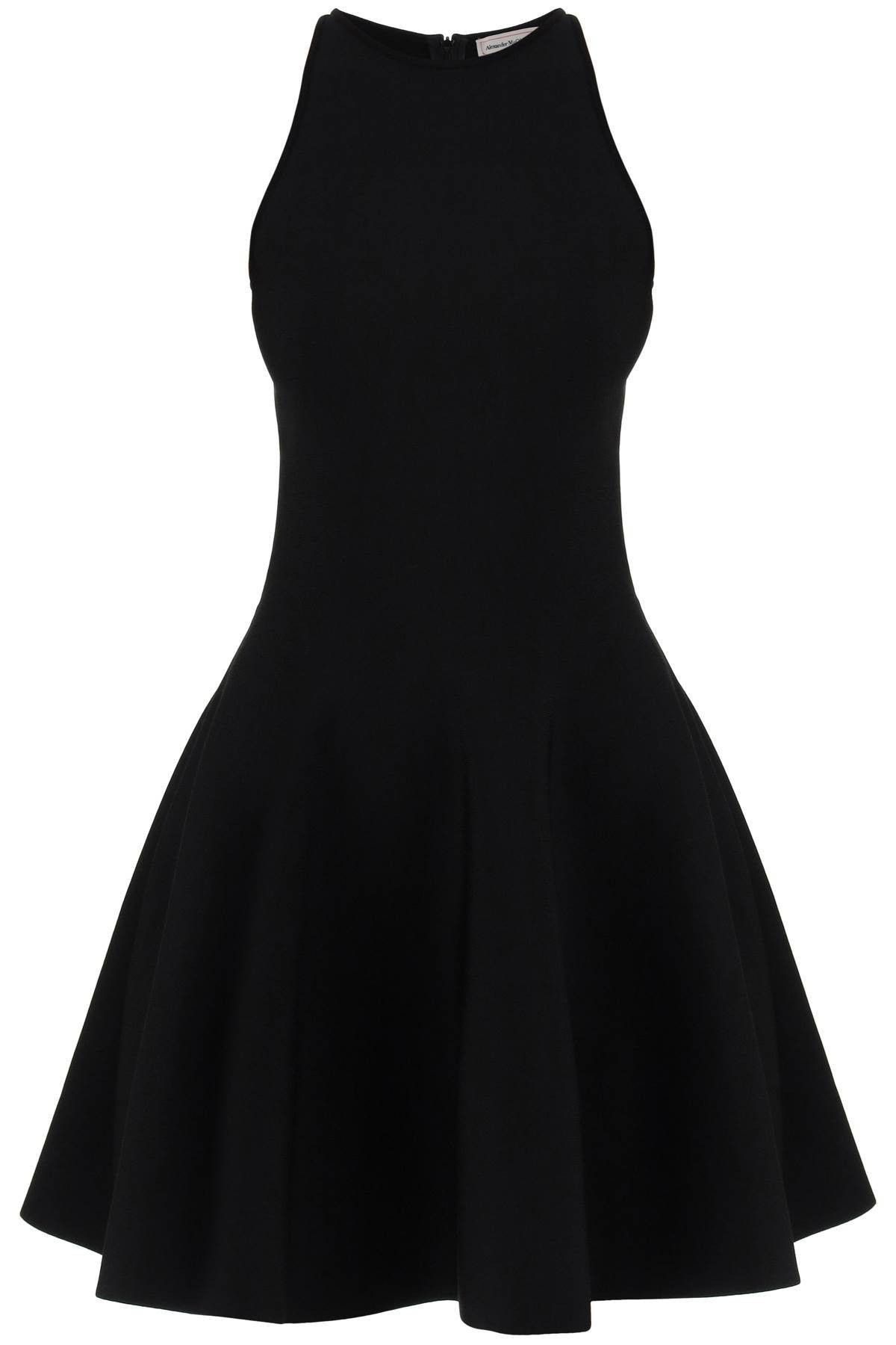 image of Alexander Mcqueen "mini Knitted Skater Dress Size S For Women in Nero