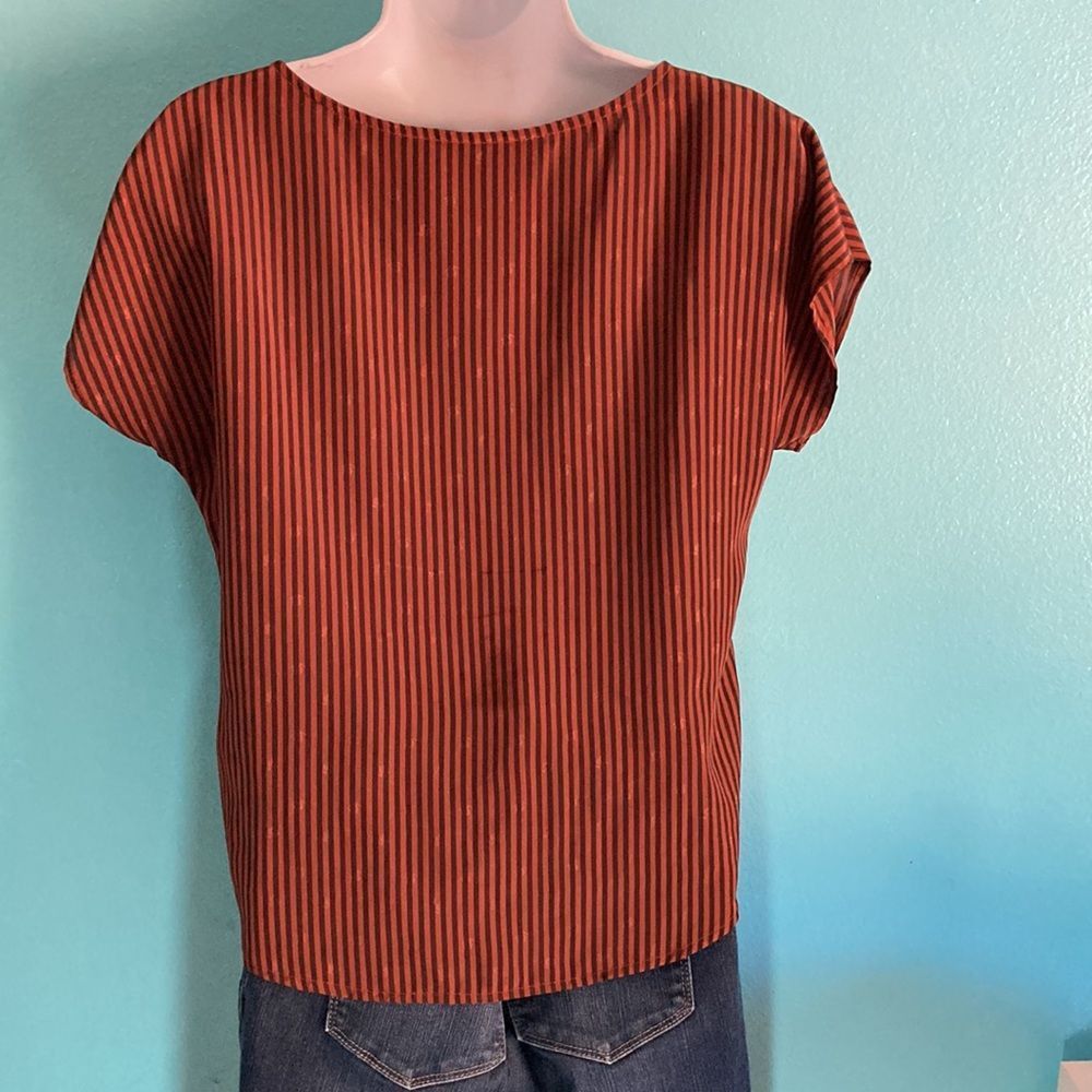Vintage Jonathan Martin Vintage Brown Striped Blouse Size S Size S / US 4 / IT 40 - 4 Thumbnail
