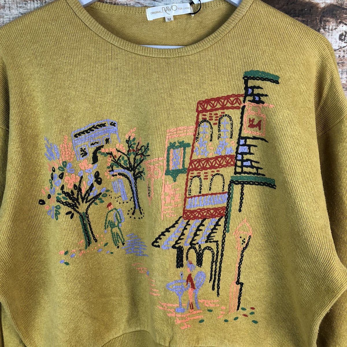 Homespun Knitwear × Japanese Brand Bavo vintage for ladies Yellow Knitwear #A2476 Size M / US 6-8 / IT 42-44 - 9 Thumbnail