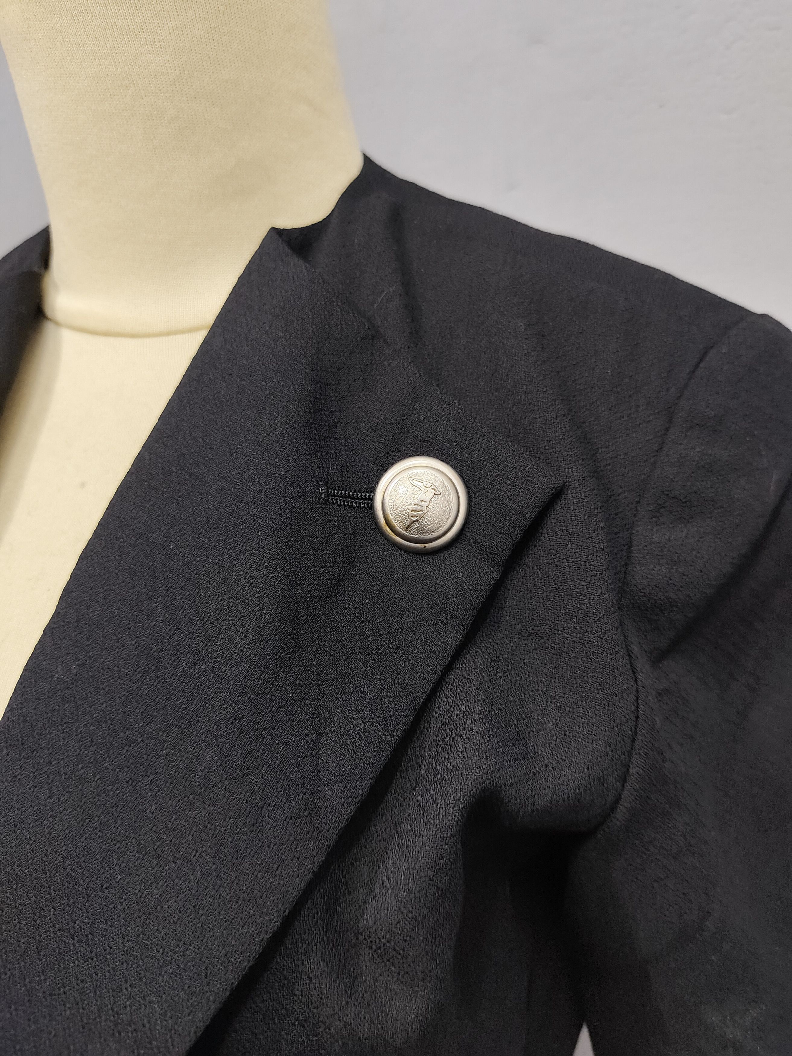 Trussardi 90s Trussardi- Minimalist Tailored Bolero Blazer Jacket Size M / US 6-8 / IT 42-44 - 4 Thumbnail