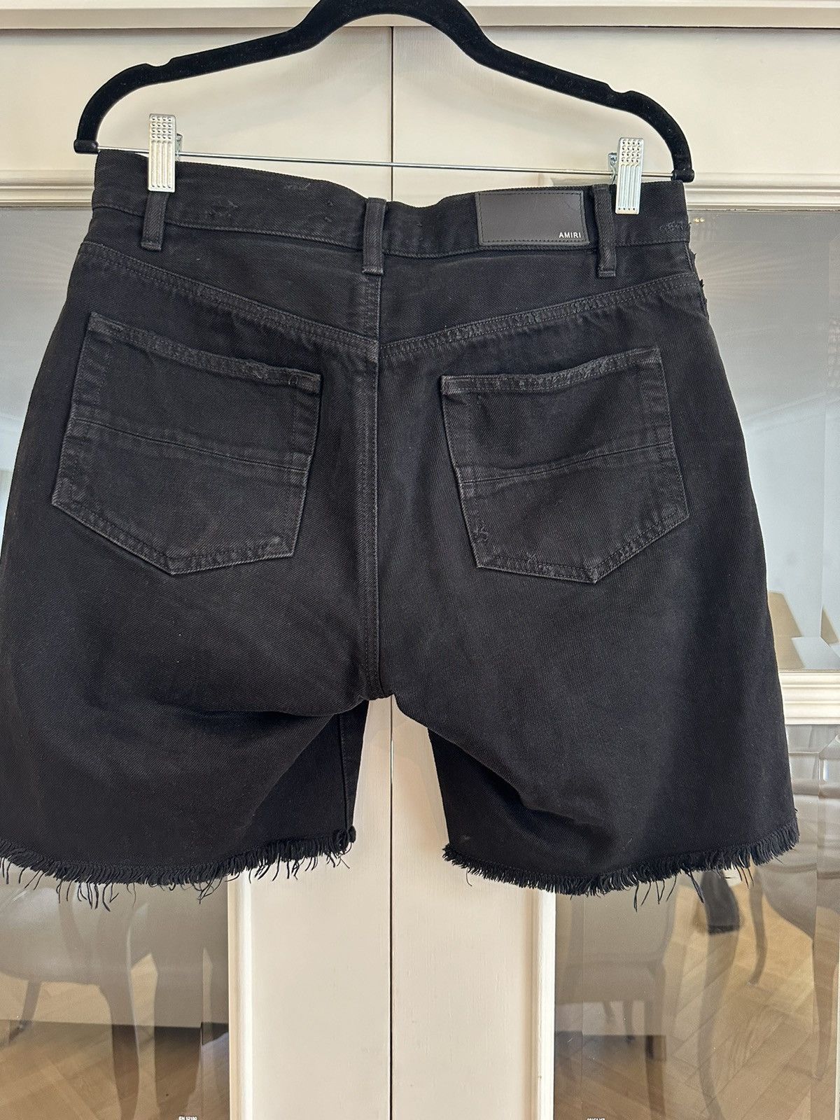 Amiri Black Distressed denim shorts Size US 30 / EU 46 - 2 Thumbnail