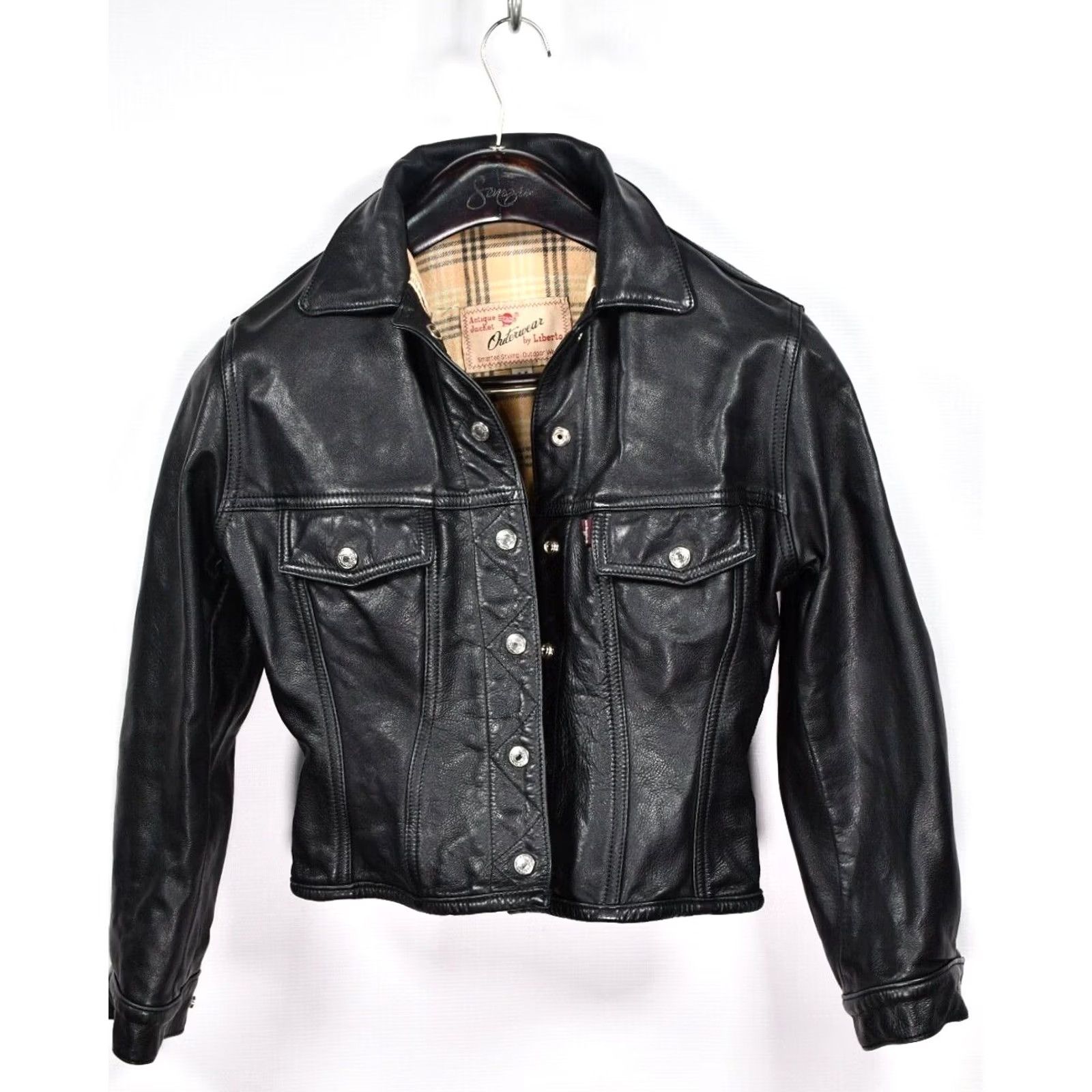 Vintage LIBERTO Jacket Outerwear Women's Vintage Leather Jacket M Black Motorcycle Jacket Size M / US 6-8 / IT 42-44 - 3 Thumbnail