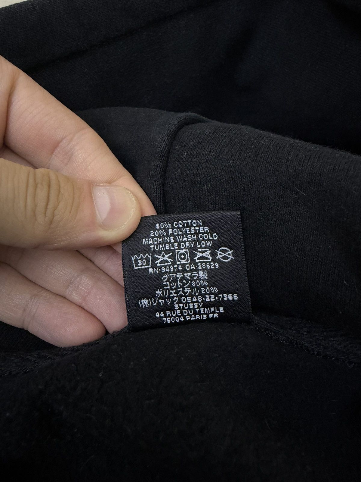 Stussy Stussy Hoodie Black Fleece Pullover Hoodie Vintage size L Size US L / EU 52-54 / 3 - 19 Thumbnail