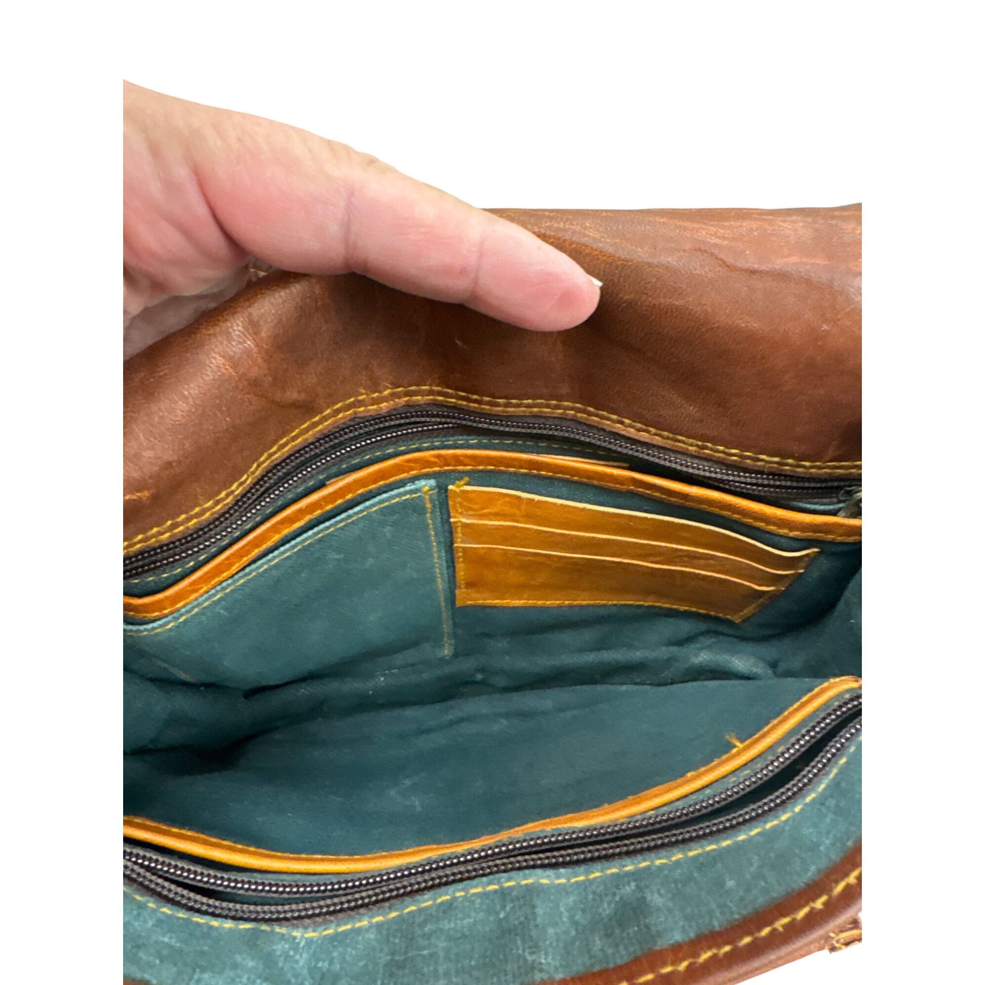 Vintage Firu womens Vintage Leather Handmade crossbody Purse 9x10 SK Size ONE SIZE - 12 Thumbnail