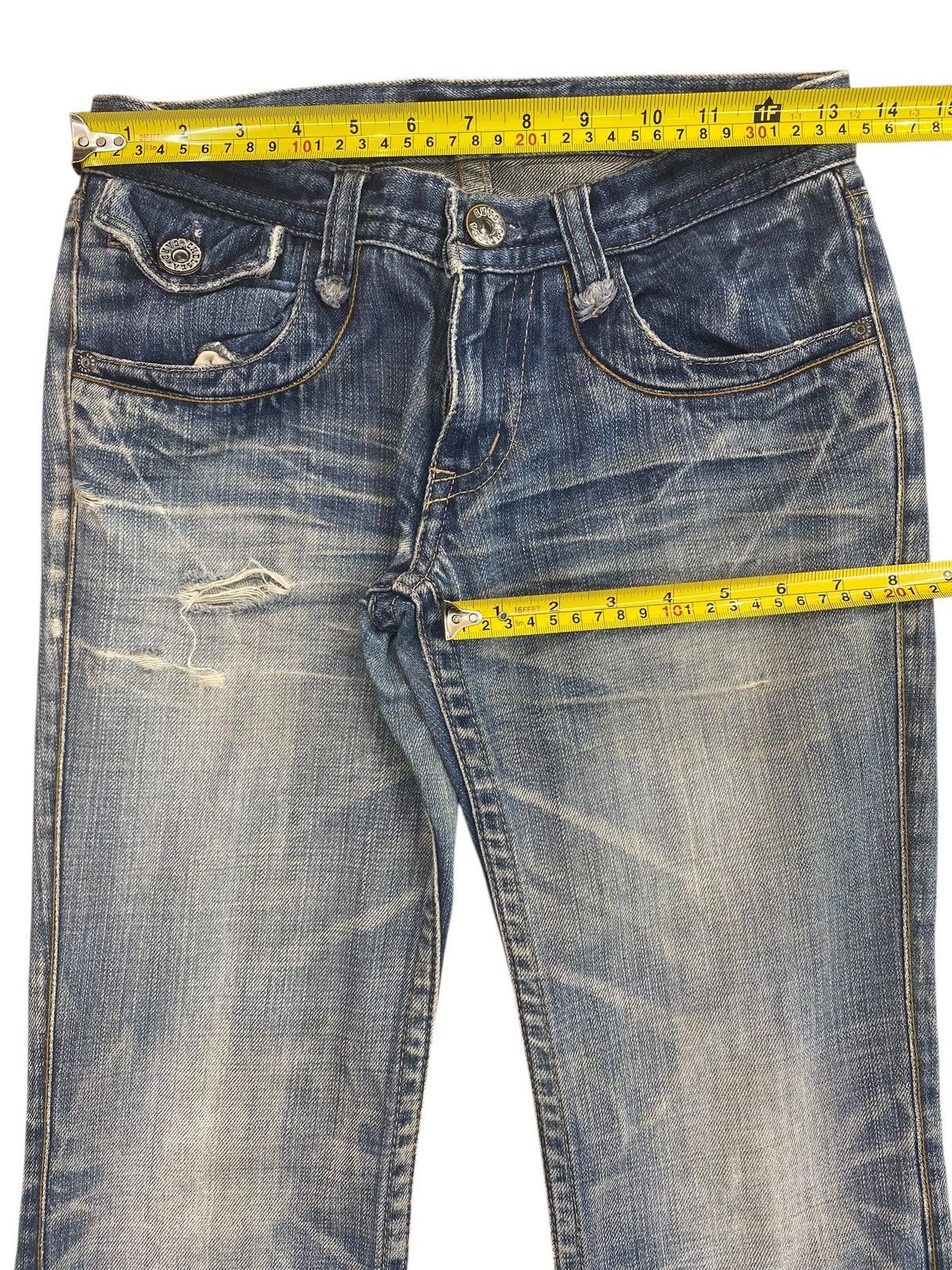 Japanese Brand Japanese Brand Grunde Faded Wash Style Flare Jeans Size US 27 - 5 Thumbnail