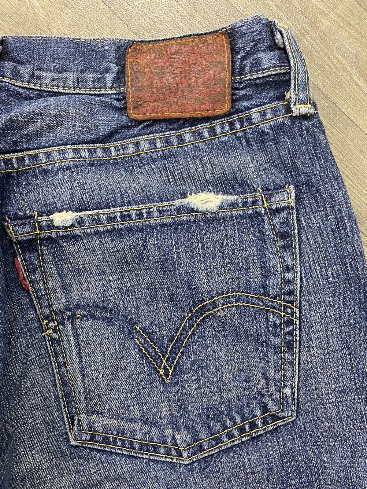 Levi's Vintage Clothing 🇯🇵Vintage Levis 502 Distressed Faded 33x32 Straight Jeans Size US 30 / EU 46 - 11 Thumbnail