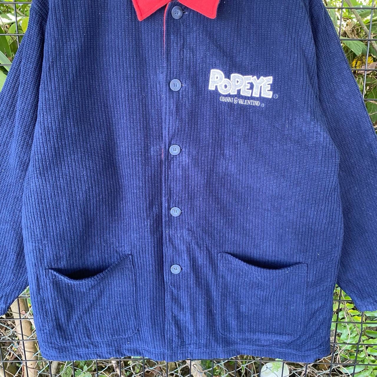 Gianni Valentino × Valentino Vtg Gianni Valentino X Popeye The Sailorman Button Up Size US L / EU 52-54 / 3 - 4 Thumbnail