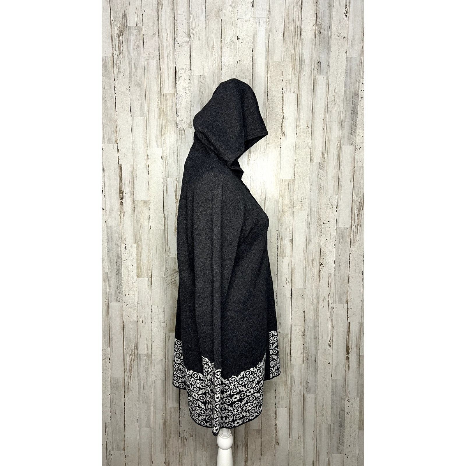 Cynthia Rowley Cynthia Rowley Women's Medium Gray Hooded Full-Zip Cardigan Size M / US 6-8 / IT 42-44 - 2 Thumbnail