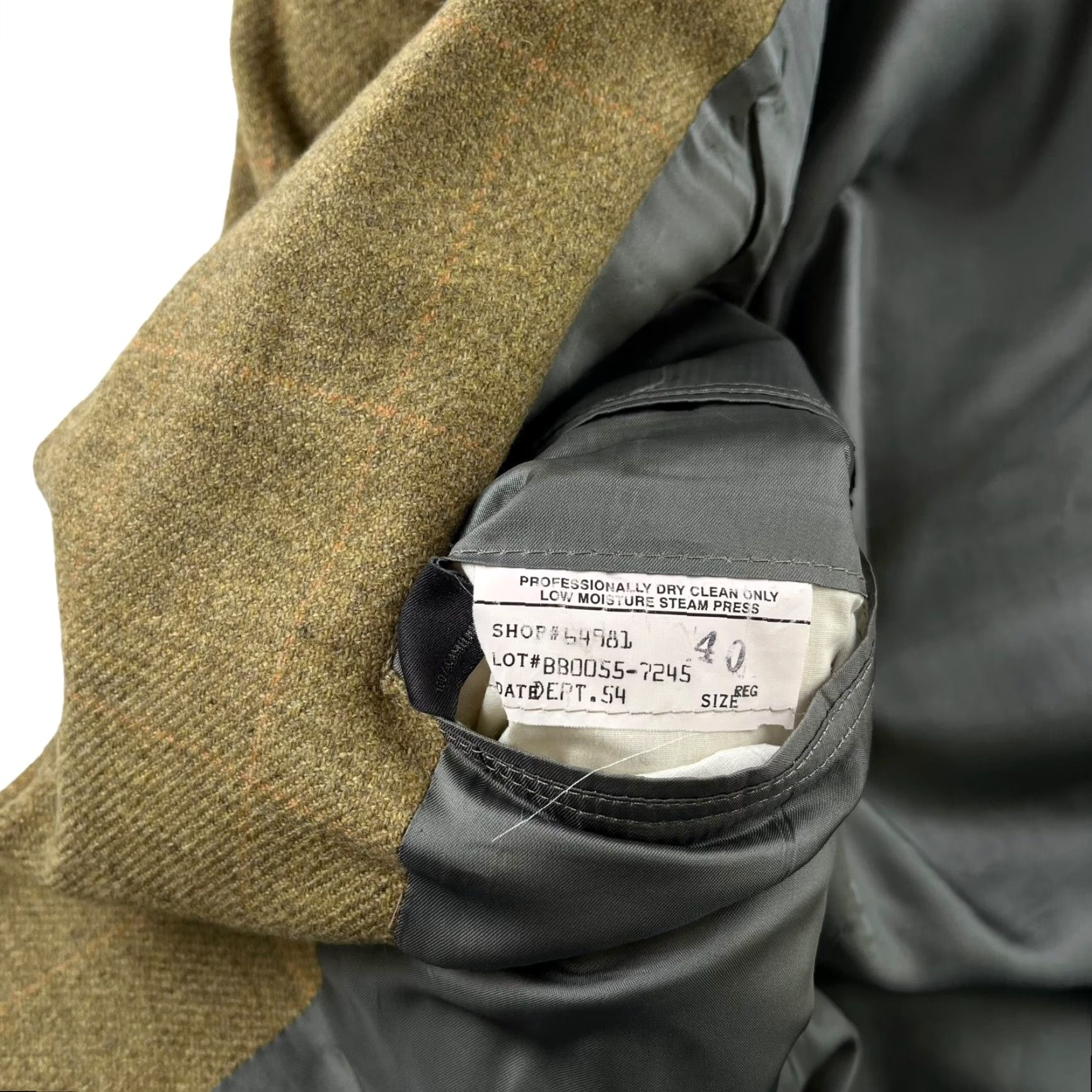 Brooks Brothers Brooks Brothers Men's Blazer Jacket Wool Tweed Tan 40 Regular USA Brown Notch Lapel 2-Button Single-Vented Mens Size 40R - 5 Thumbnail