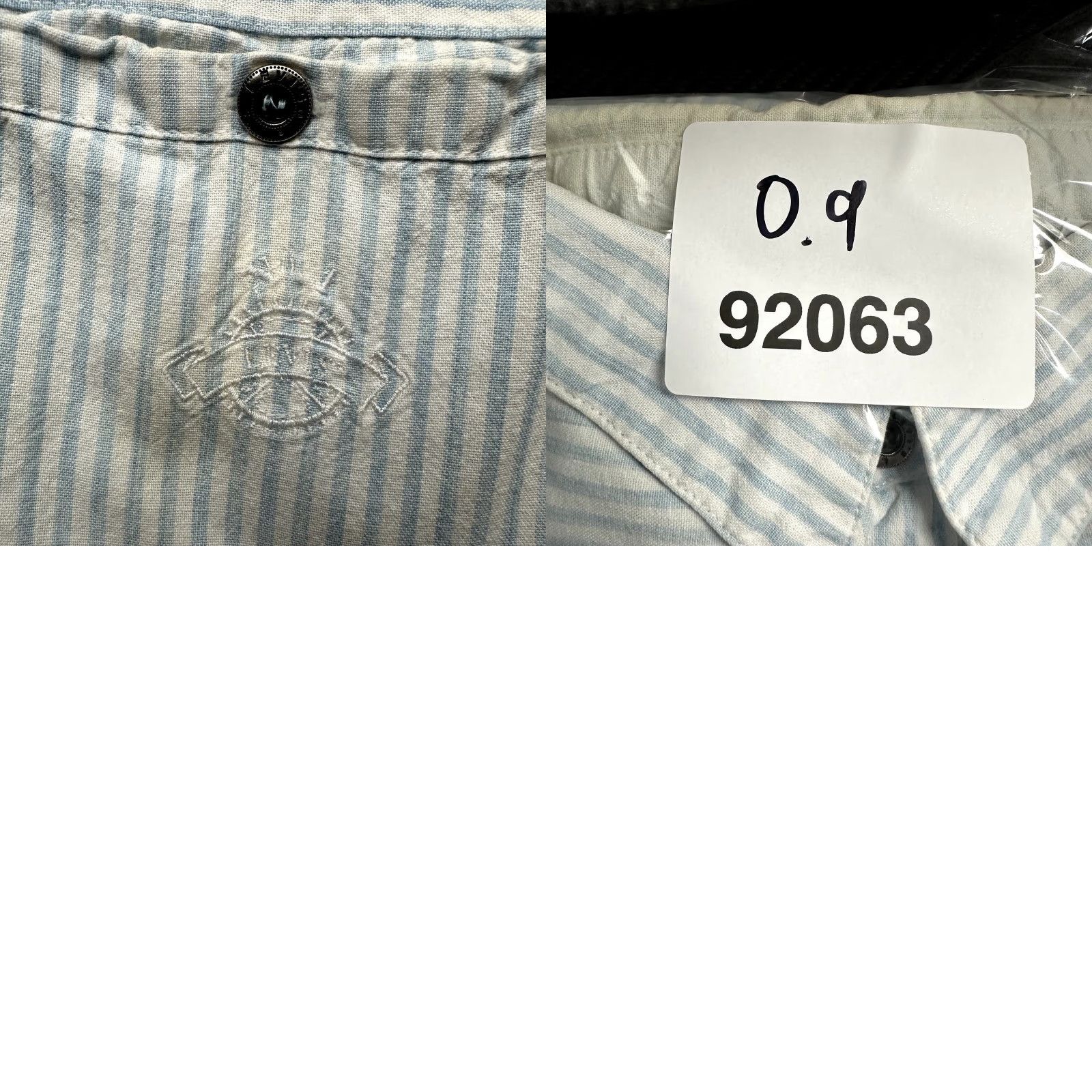 Levi's VINTAGE Levi's Real Indigo Blue Striped Button Long Sleeve Shirt Mens Large Size US L / EU 52-54 / 3 - 9 Thumbnail