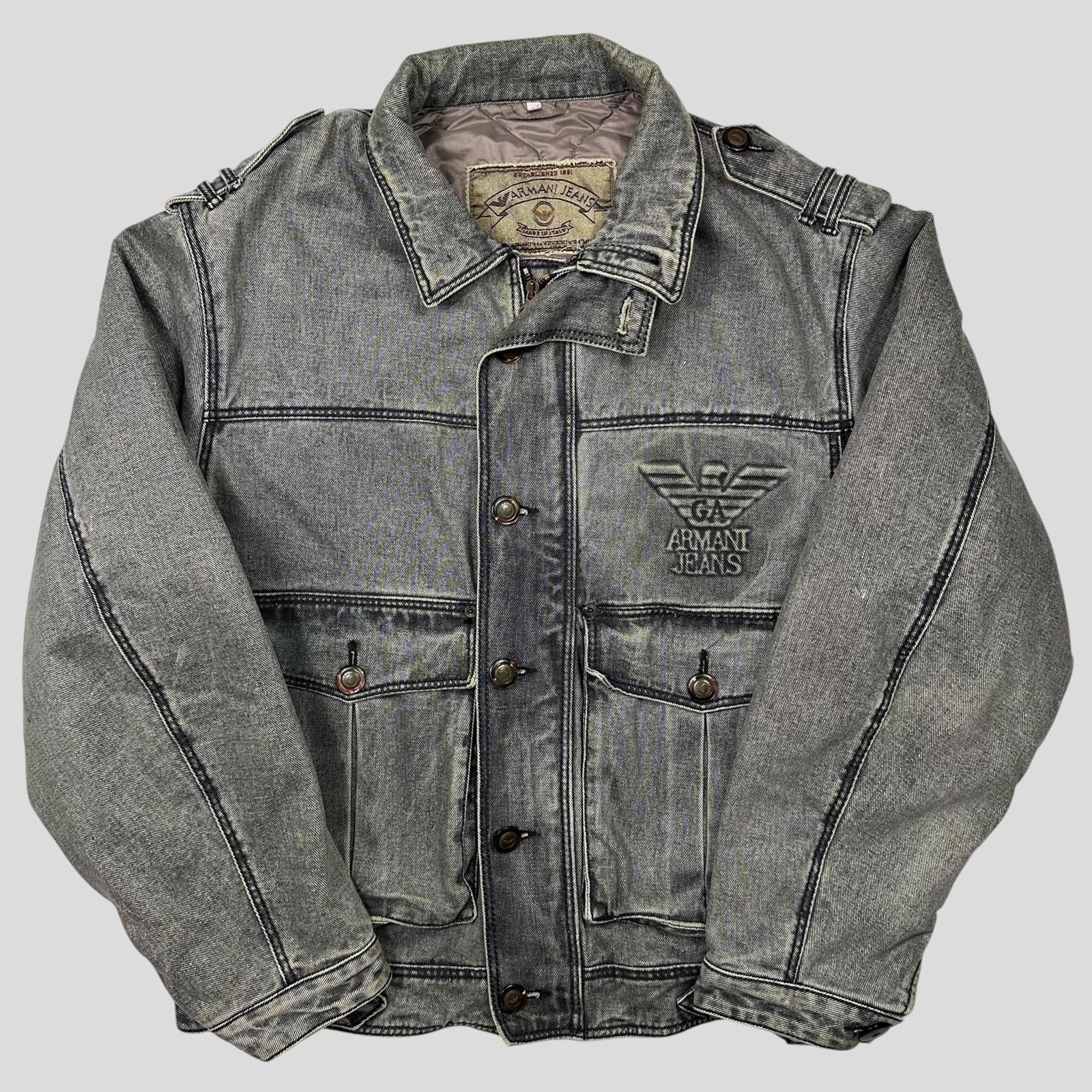 Armani Armani Jeans 1991 Blanket Line Heavy Cotton Work Jacket L/XL Size US XL / EU 56 / 4 - 1 Thumbnail