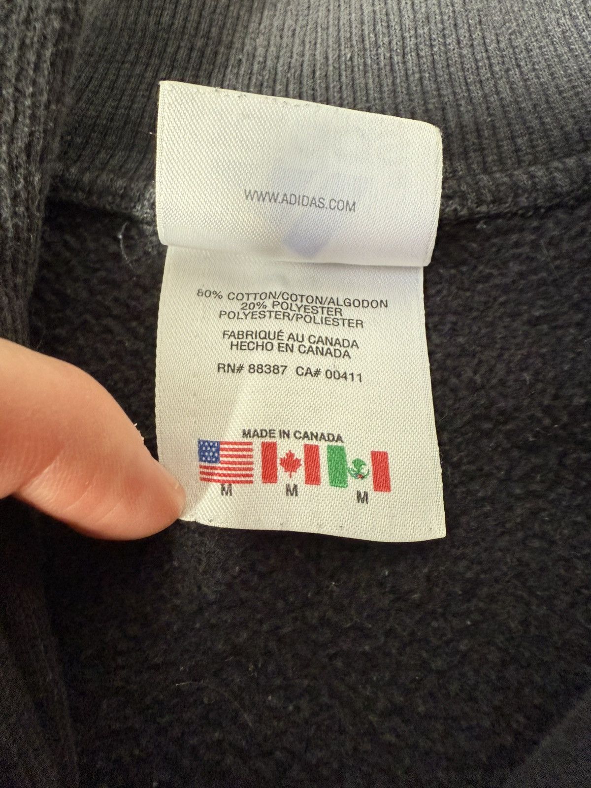 Adidas Vintage 90s Made in Canada Adidas 1/4 zip Sweatshirt Size US M / EU 48-50 / 2 - 6 Thumbnail