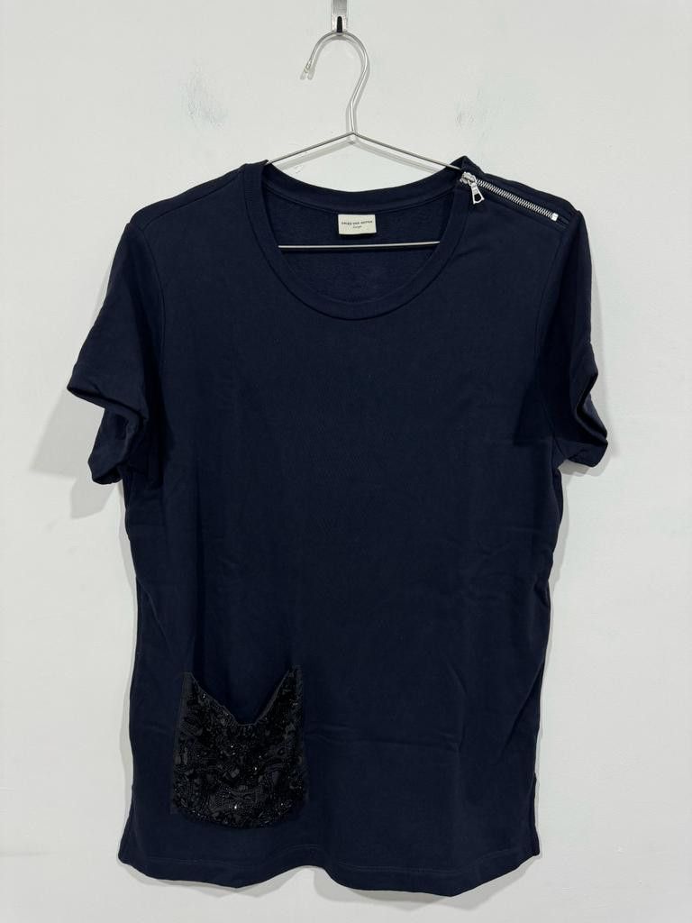 Dries Van Noten Dries Van Noten Pocket & Shoulder Zip Tee Size US L / EU 52-54 / 3 - 1 Thumbnail