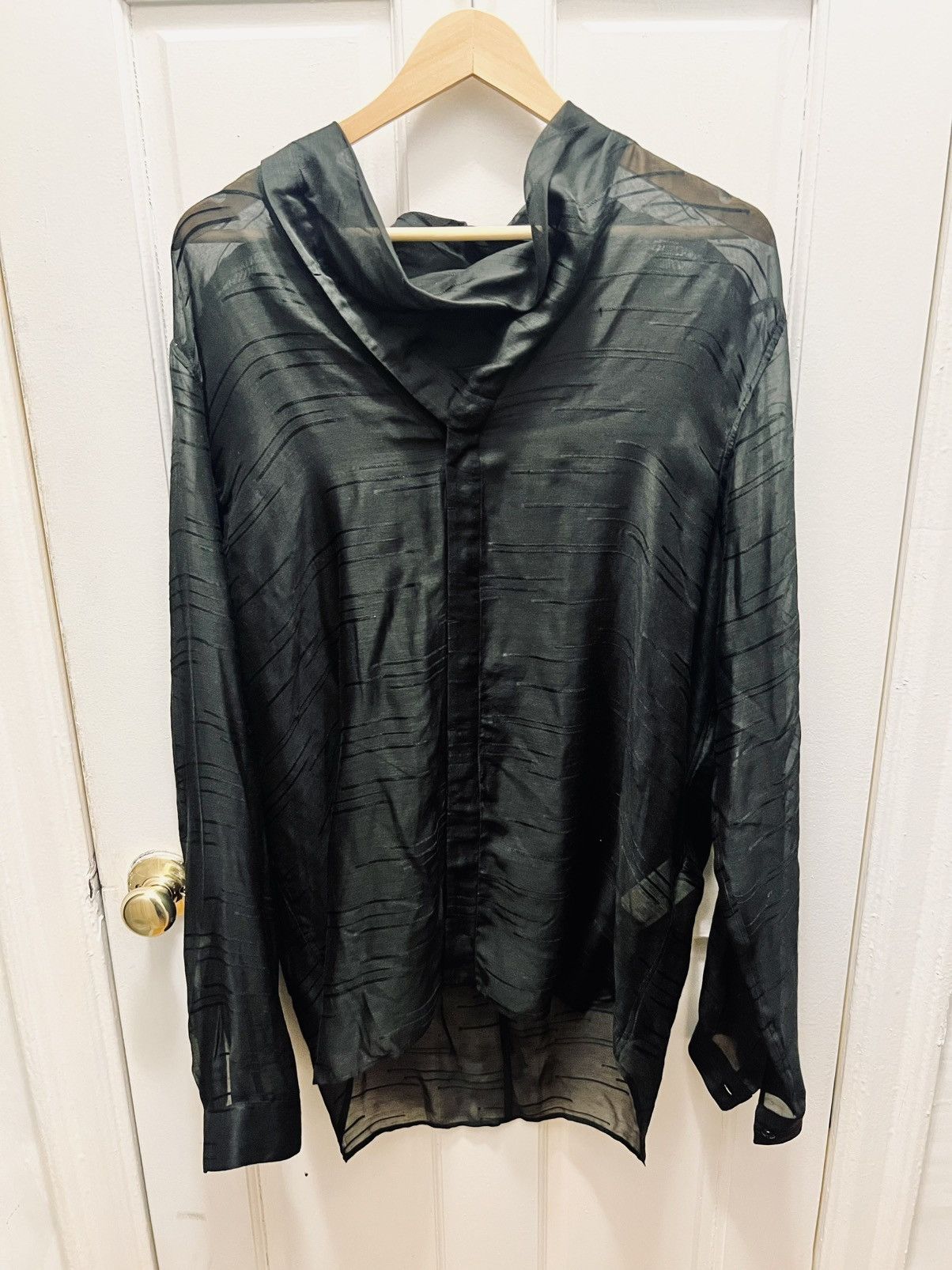 NWT F/W13 “Plinth” Megacowl Runway Silk Blend Shirt