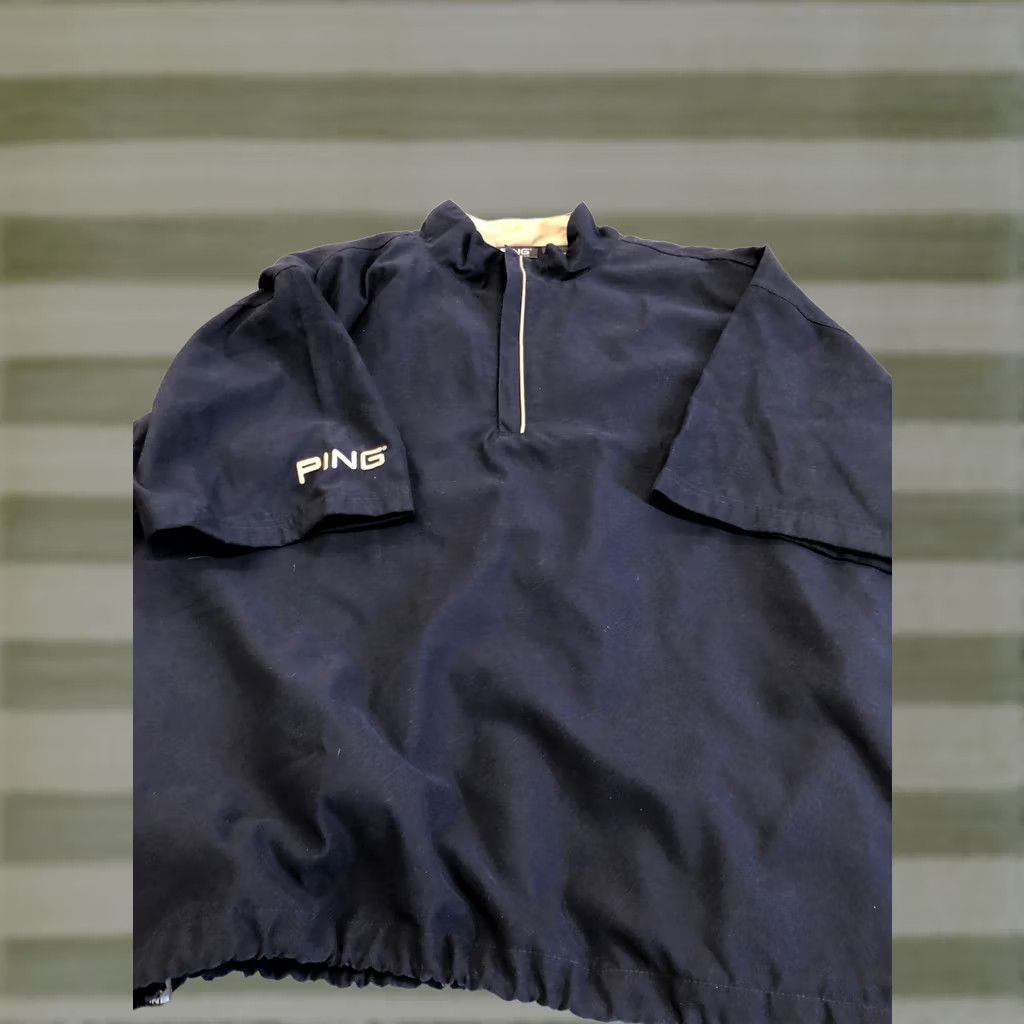 Vintage PING Collection 1/4 Zip Golf Pullover Black Windbreaker Mens XL Short Sleeve Shirt Jacket Size US XL / EU 56 / 4 - 1 Thumbnail