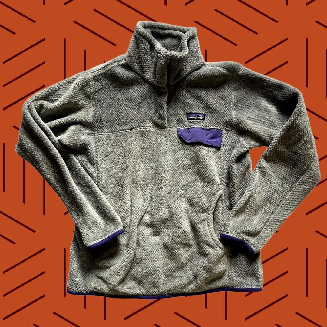 Patagonia Patagonia Women's Re-Tool Snap-T Pullover Gray Purple Size M Size M / US 6-8 / IT 42-44 - 1 Thumbnail