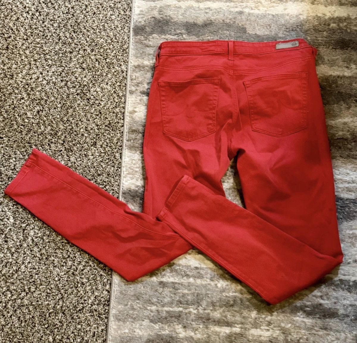AG Adriano Goldschmied AG Adriano Goldschmied Abbey Skinny Ankle Jeans Red Size 26 Size 26" / US 2 / IT 38 - 6 Thumbnail