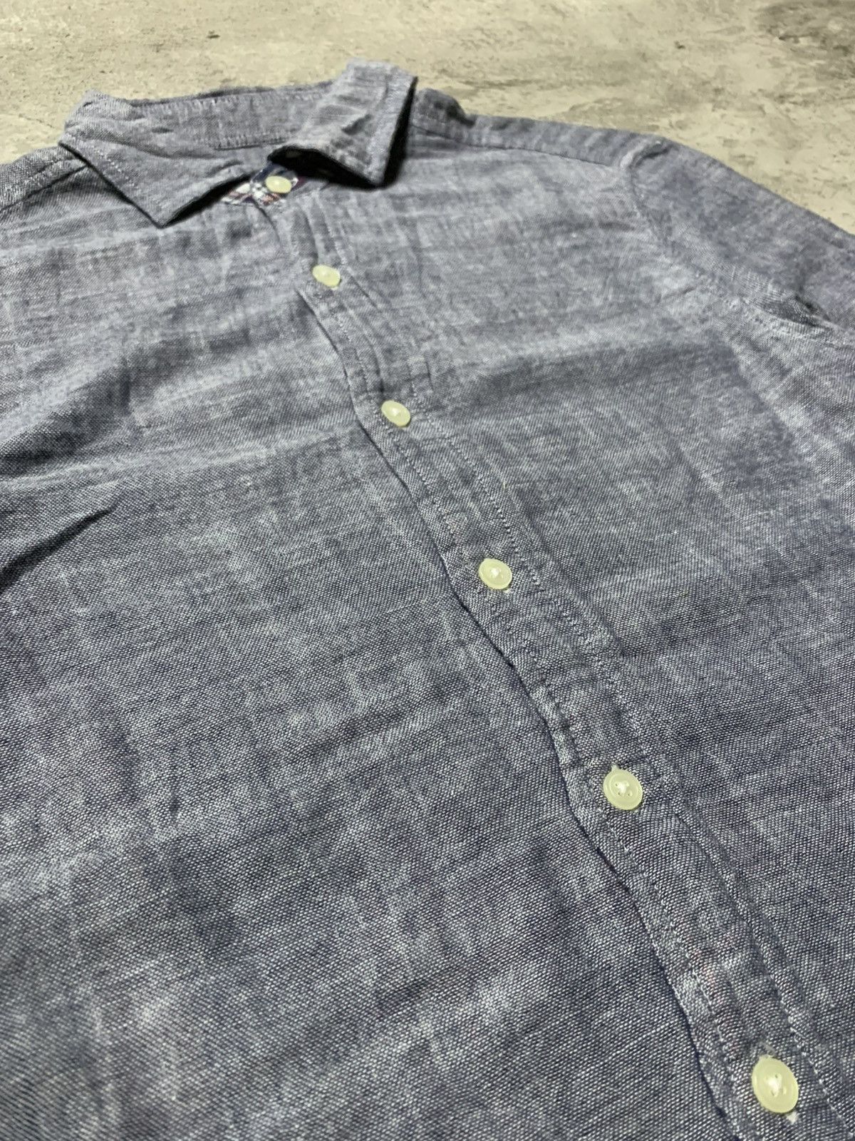 Katharine Hamnett London Katharine Hamnett - Reversible-Style Chambray × Plaid Shirt Size US M / EU 48-50 / 2 - 2 Thumbnail
