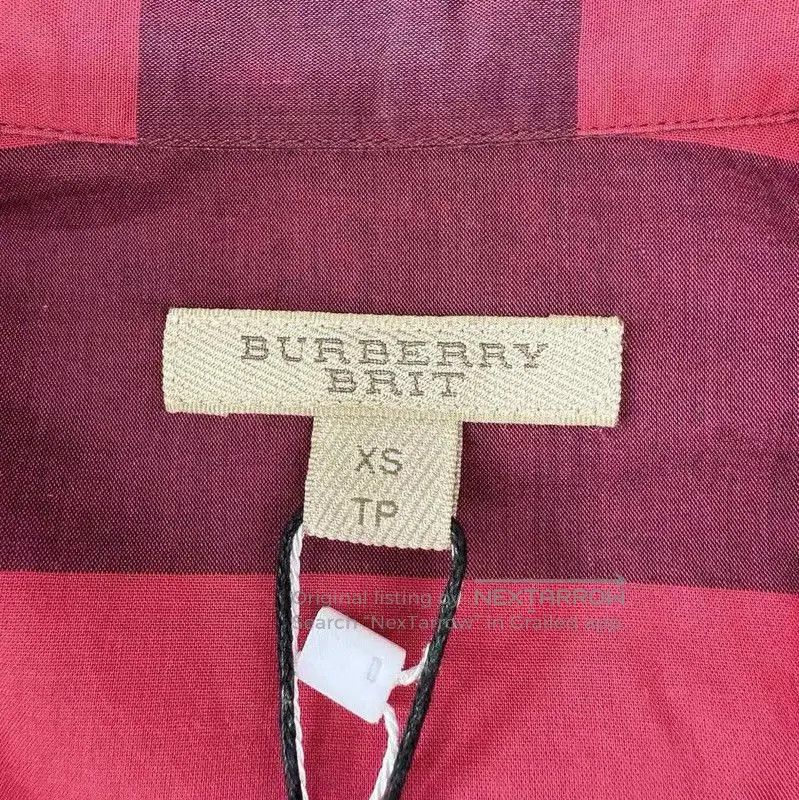 Burberry Burberry Colorblock Cotton Women's Shirt. Size XS / US 0-2 / IT 36-38 - 3 Thumbnail