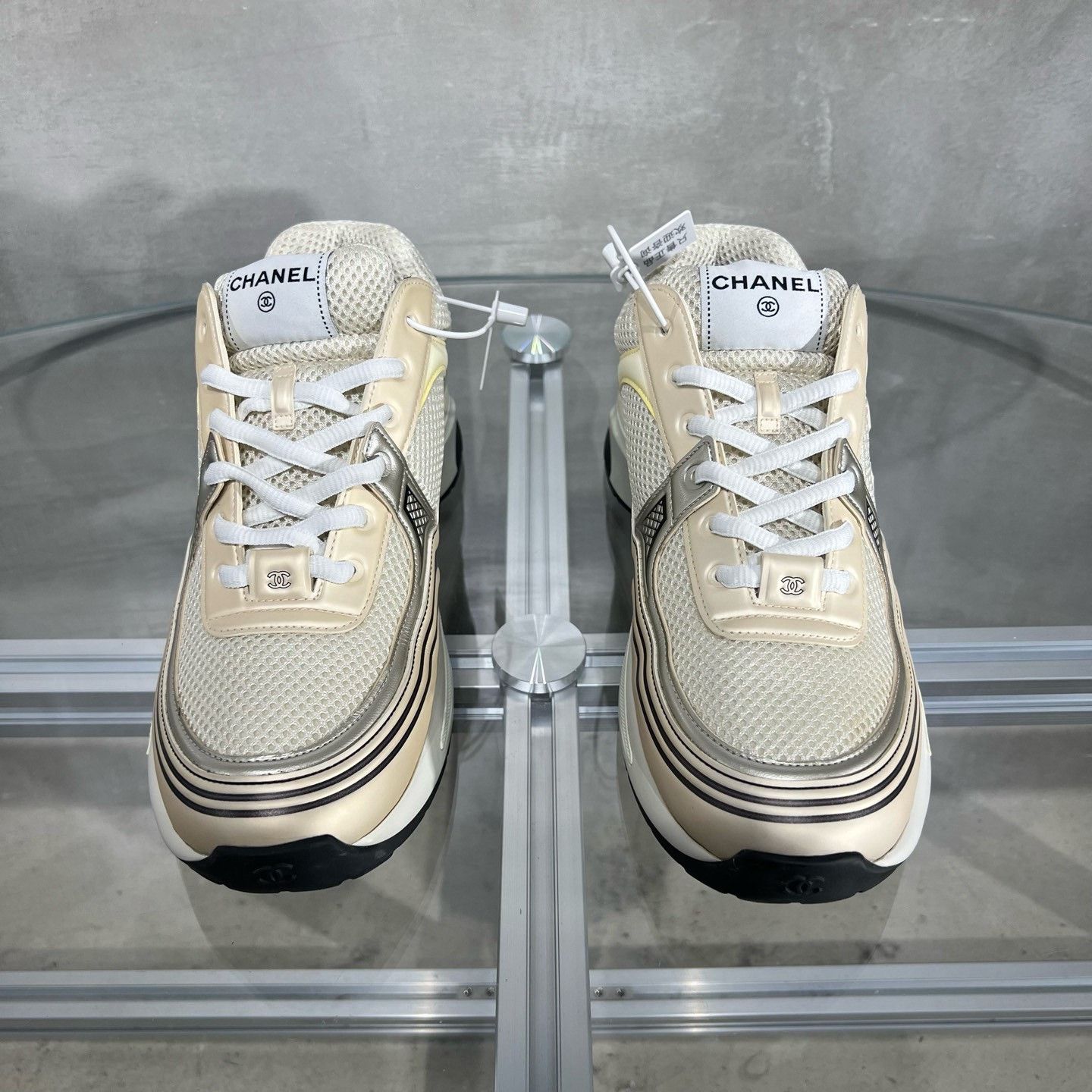 Chanel Chanel Gold Accent Sneakers Size US 9 / EU 42 - 1 Thumbnail