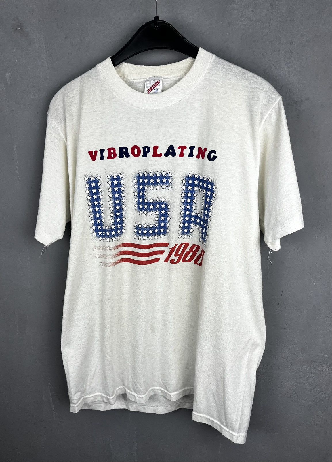 Jerzees × Vintage VIBROPLATING USA 1988 Size US L / EU 52-54 / 3 - 1 Thumbnail