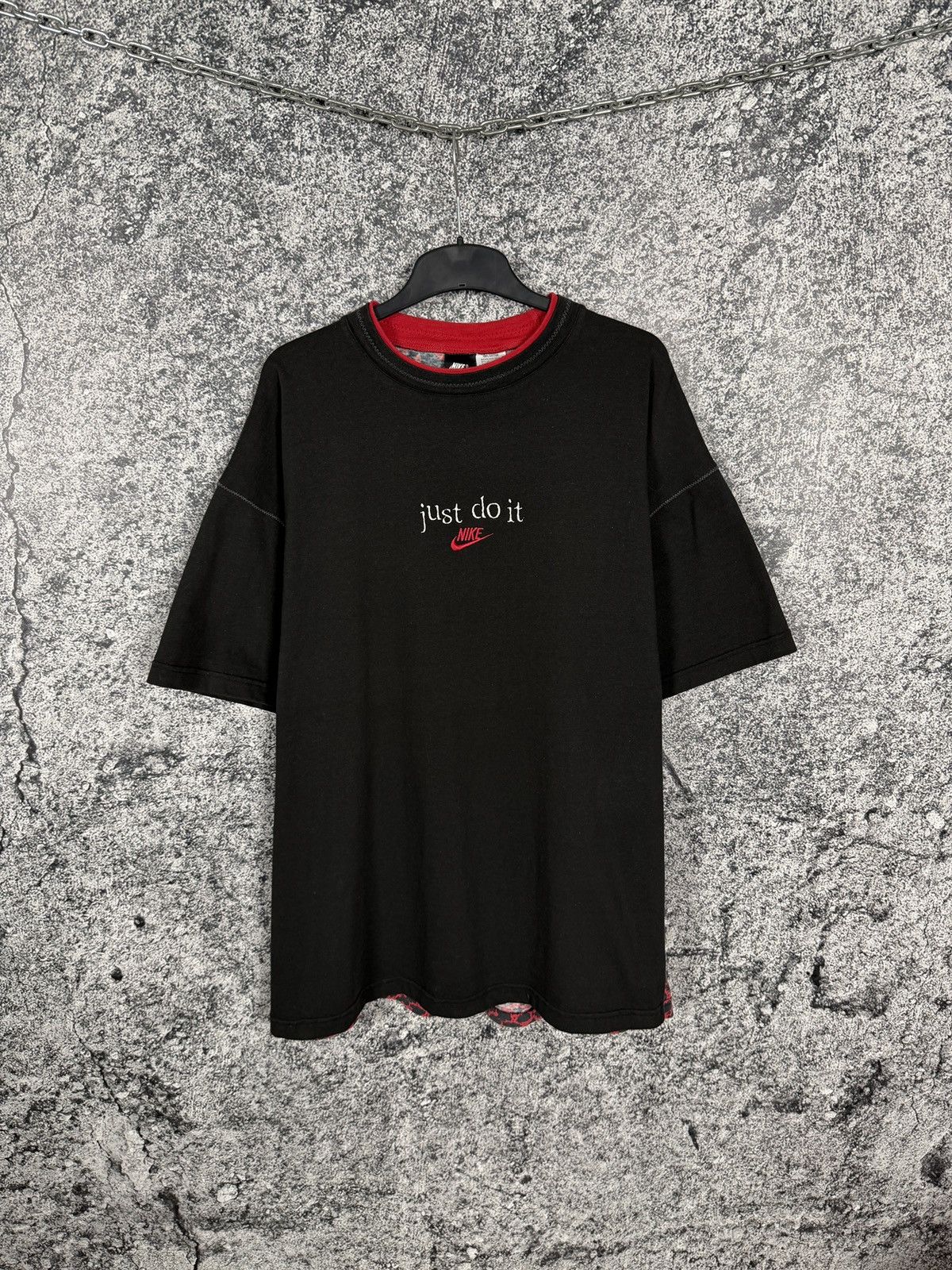 Nike Vintage 90s Nike Just Do It Never Give Up Graphic T-Shirt XL Size US XL / EU 56 / 4 - 2 Thumbnail