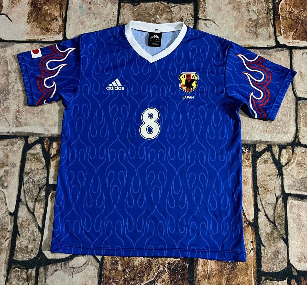 Adidas 🔥VTG ADIDAS FLAME JAPAN JERSEY FIFA WC Size US M / EU 48-50 / 2 - 1 Thumbnail