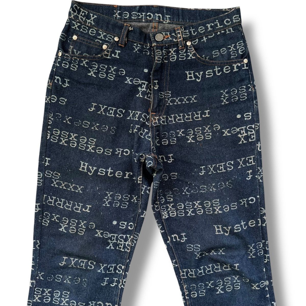 Hysteric Glamour Hysteric Glamour Typewriter Sex Fuck Boot Cut Denim Jeans Size US 27 - 5 Thumbnail