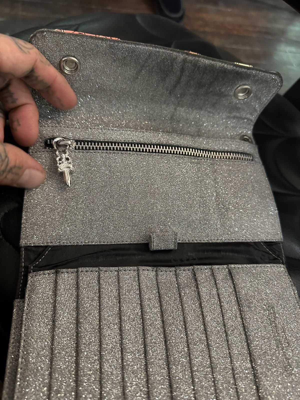 Chrome Hearts Chrome Hearts 1/1 GLITTER CROSS PATCH WALLET Size ONE SIZE - 8 Thumbnail