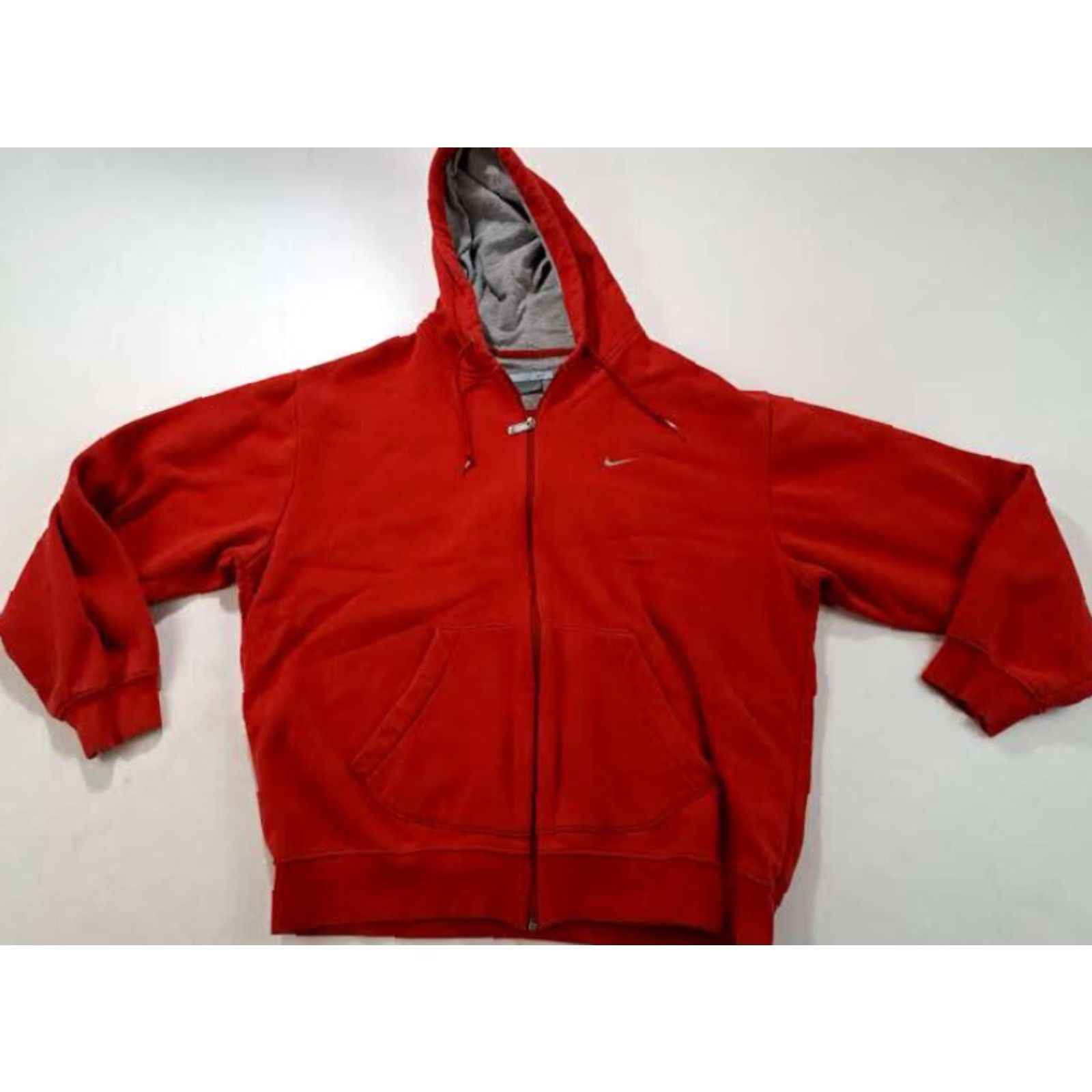 Nike VINTAGE Nike 90s Red Full Zip Hooded Sweatshirt Large Jacket Mens Size US L / EU 52-54 / 3 - 5 Thumbnail