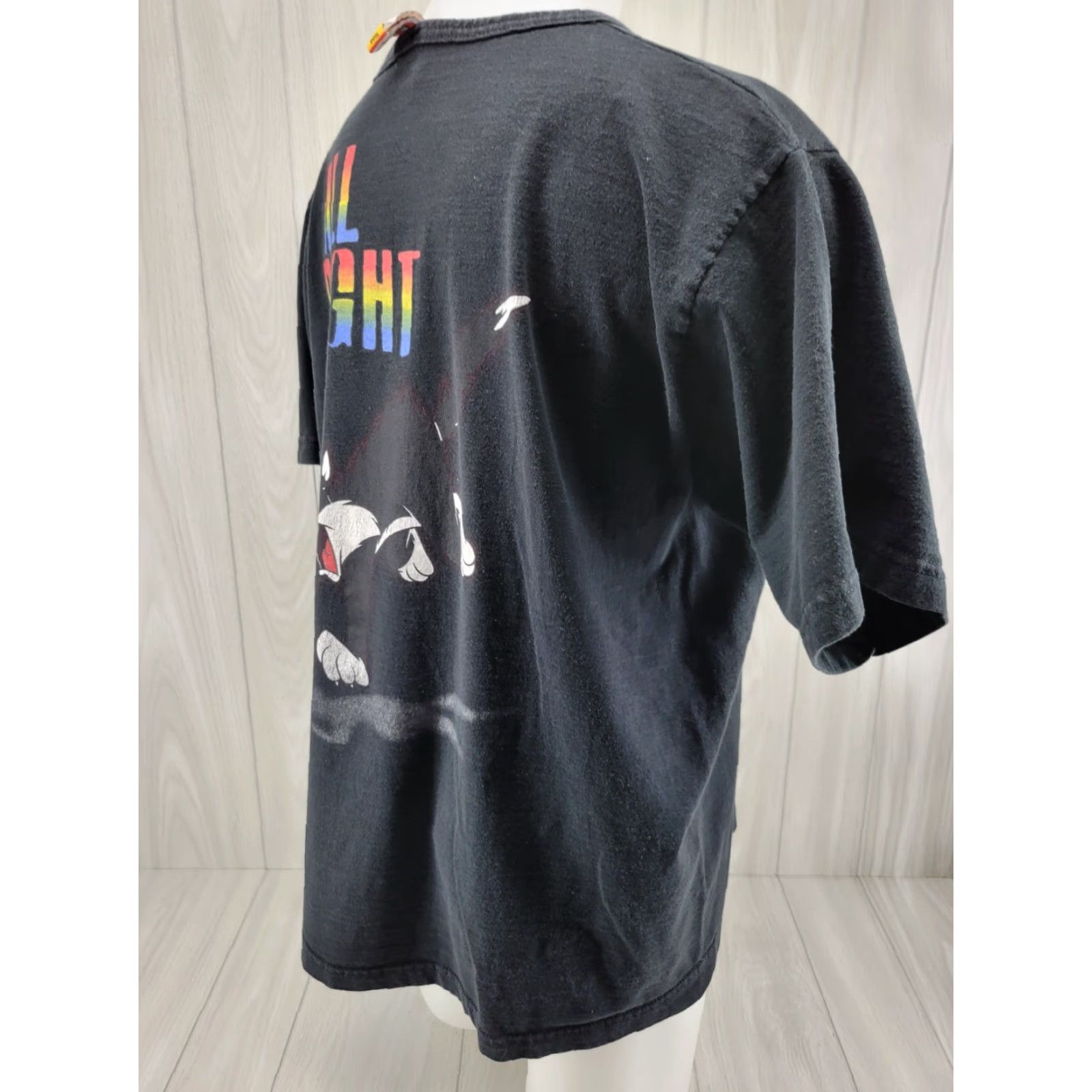 Vintage VINTAGE Looney Tunes Tweety-Bird Shirt Womens 22w/24w 90s Shirt Womens 90s Logo Cartoon Tweety Black Cotton Knit Short Sleeve Regular (Mens, Womens) Size 3XL / US 20-22 - 5 Thumbnail