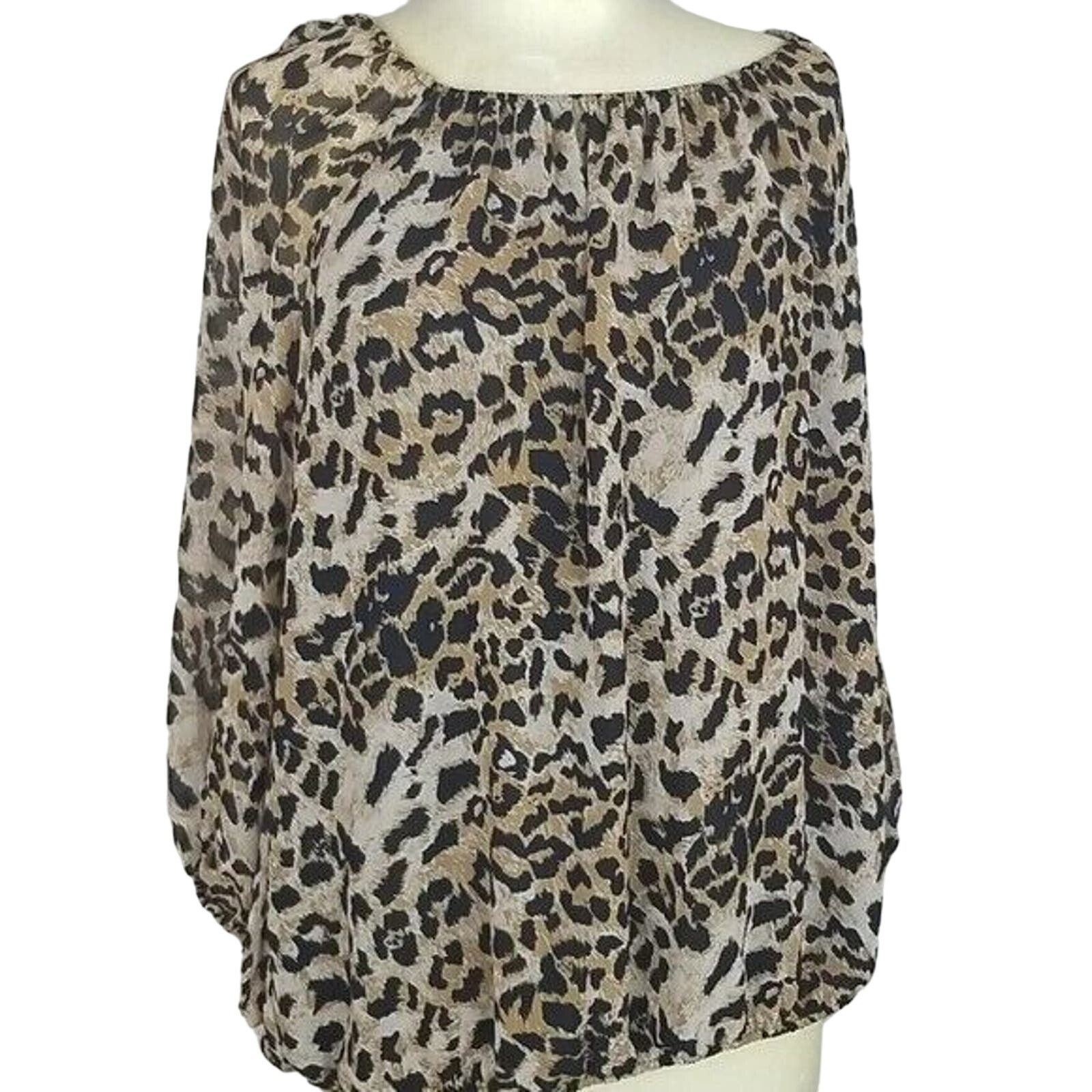 Vince Camuto Vince Camuto Top Plus Size Top Animal Print Long Sleeve 1X Size XXL / US 16-18 / IT 52-54 - 1 Thumbnail