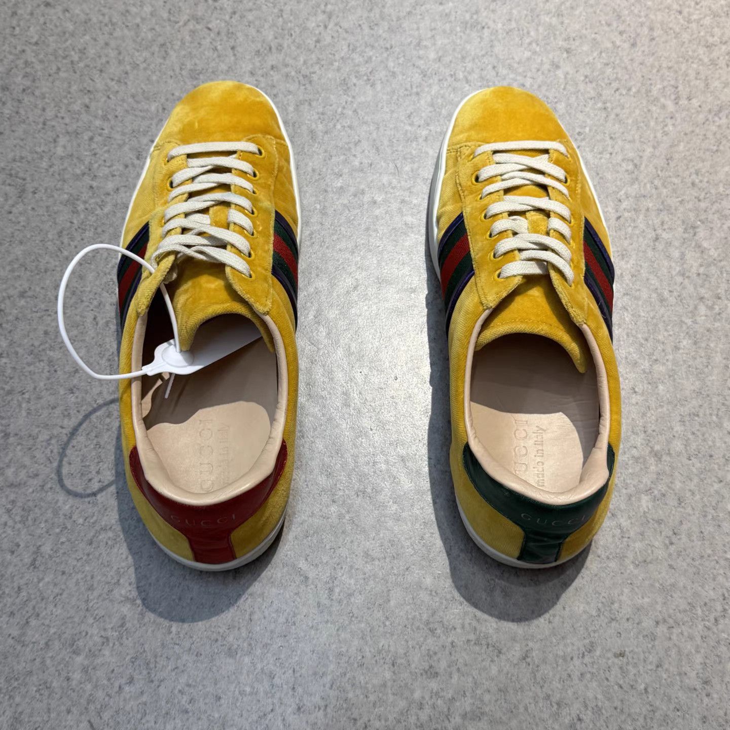 Gucci Gucci Yellow Web Stripe Sneakers K15 Size US 9 / EU 42 - 8 Thumbnail