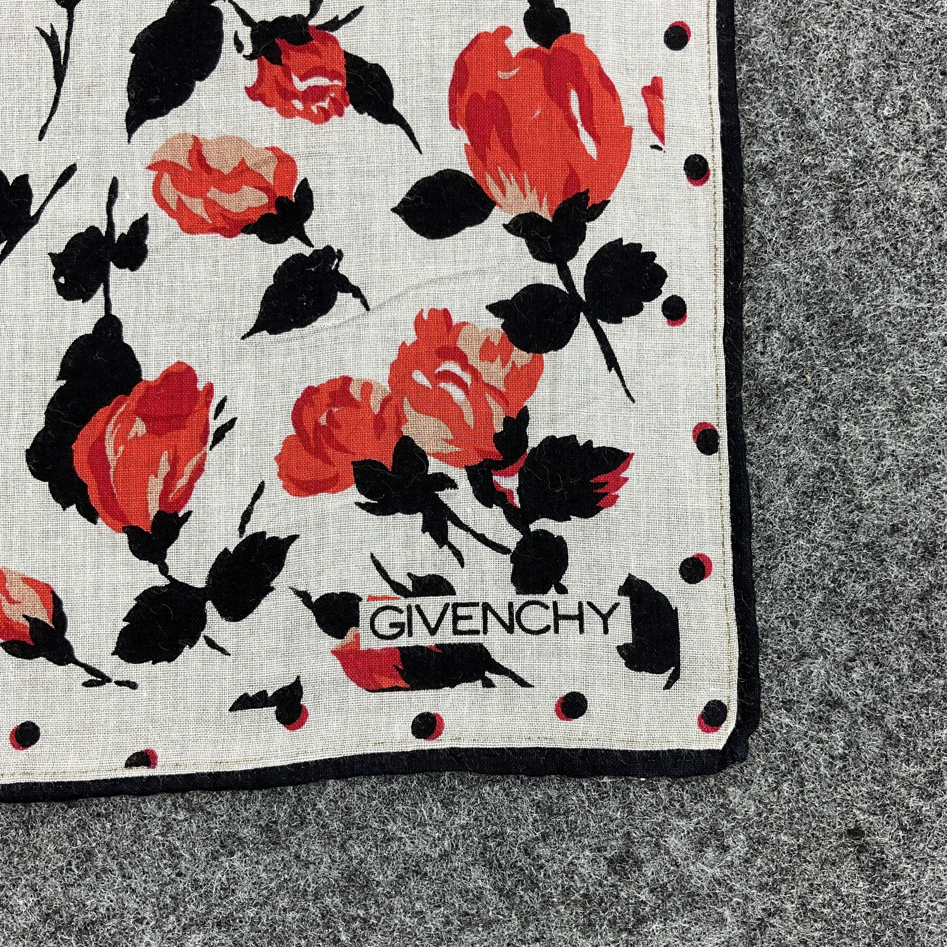 Vintage Floral Givenchy Handkerchief / Bandana / Neckerchief B054 Size ONE SIZE - 3 Thumbnail