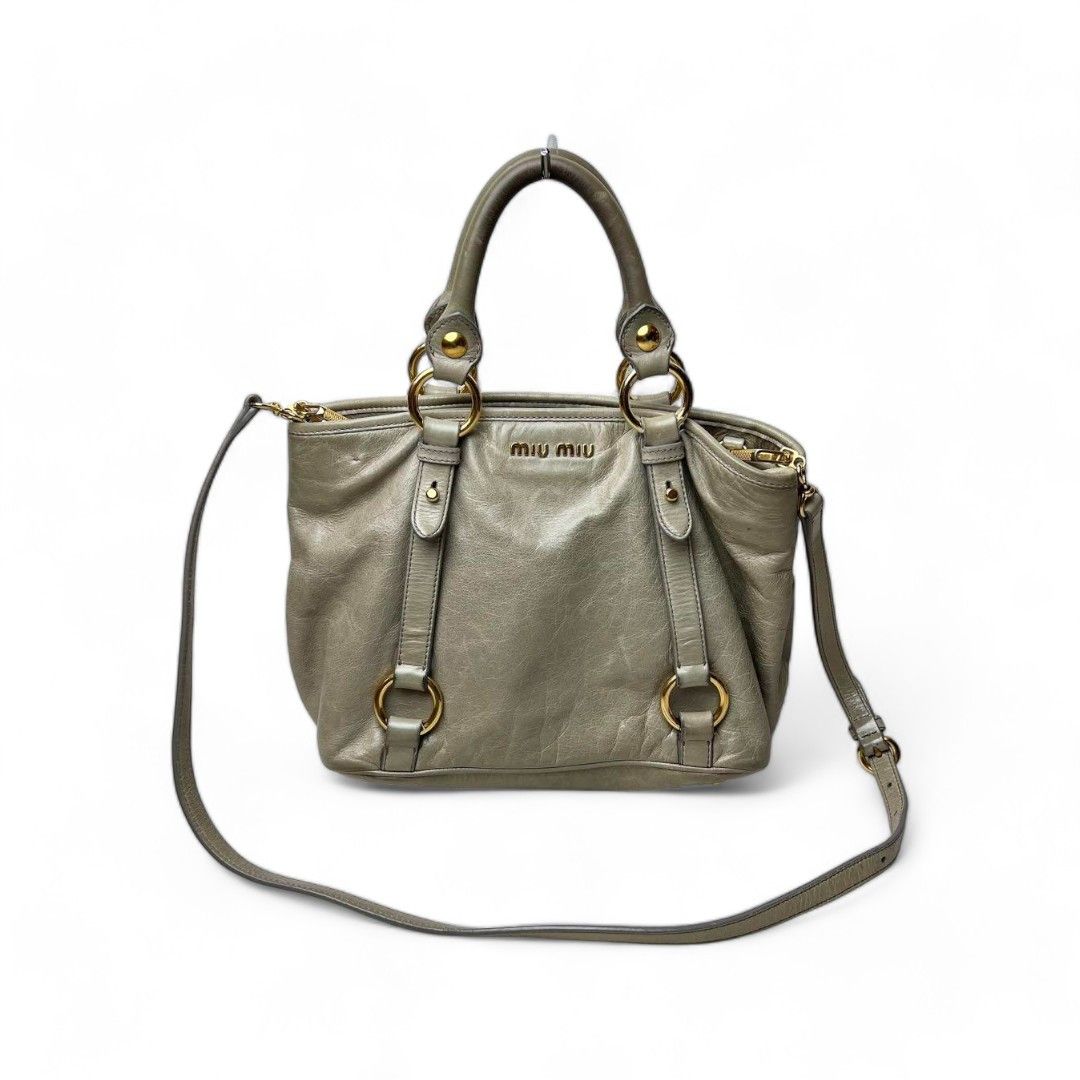Miu Miu - Vitello Shine vintage grey leather handbag