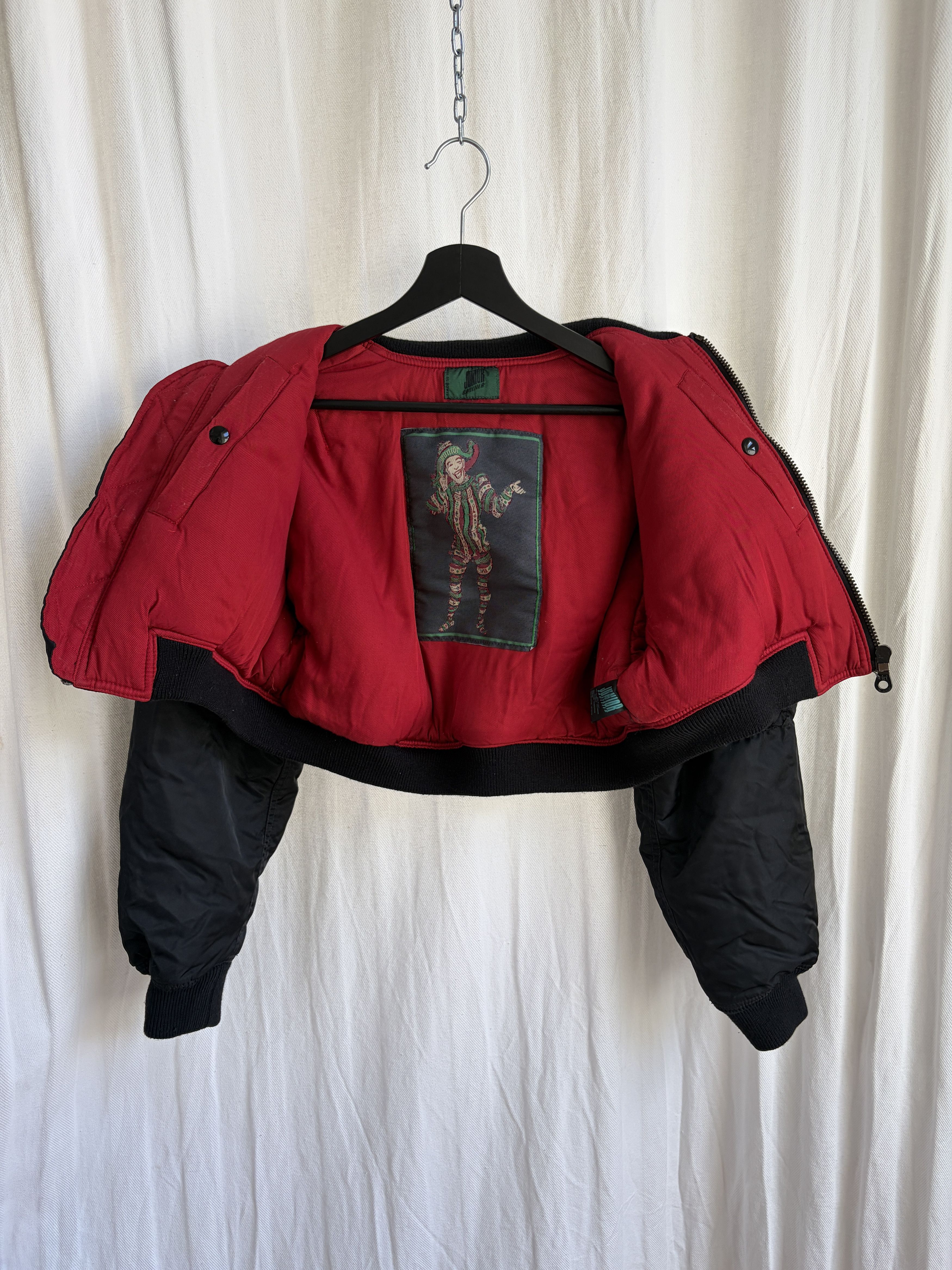 Jean Paul Gaultier AW88 Junior Cropped MA-1 Bomber Jacket Size XS / US 0-2 / IT 36-38 - 9 Thumbnail