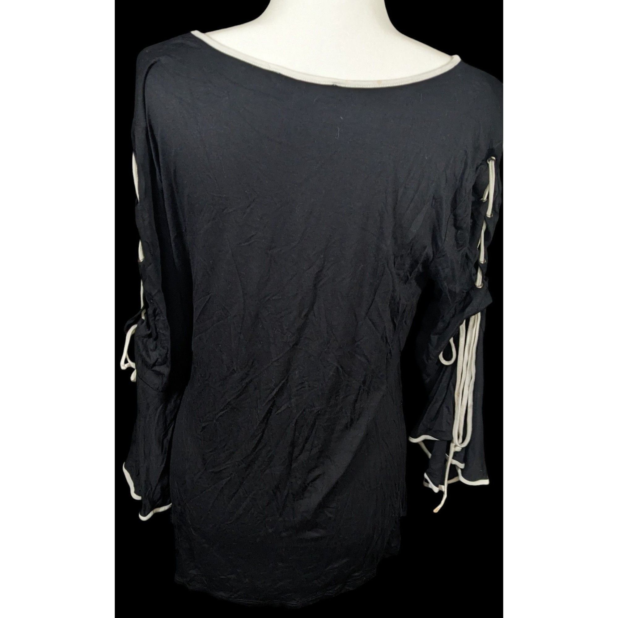 Other Modern Gothic Tie Bell Sleeve Blouse by Cable & Gauge Size XL / US 12-14 / IT 48-50 - 4 Thumbnail
