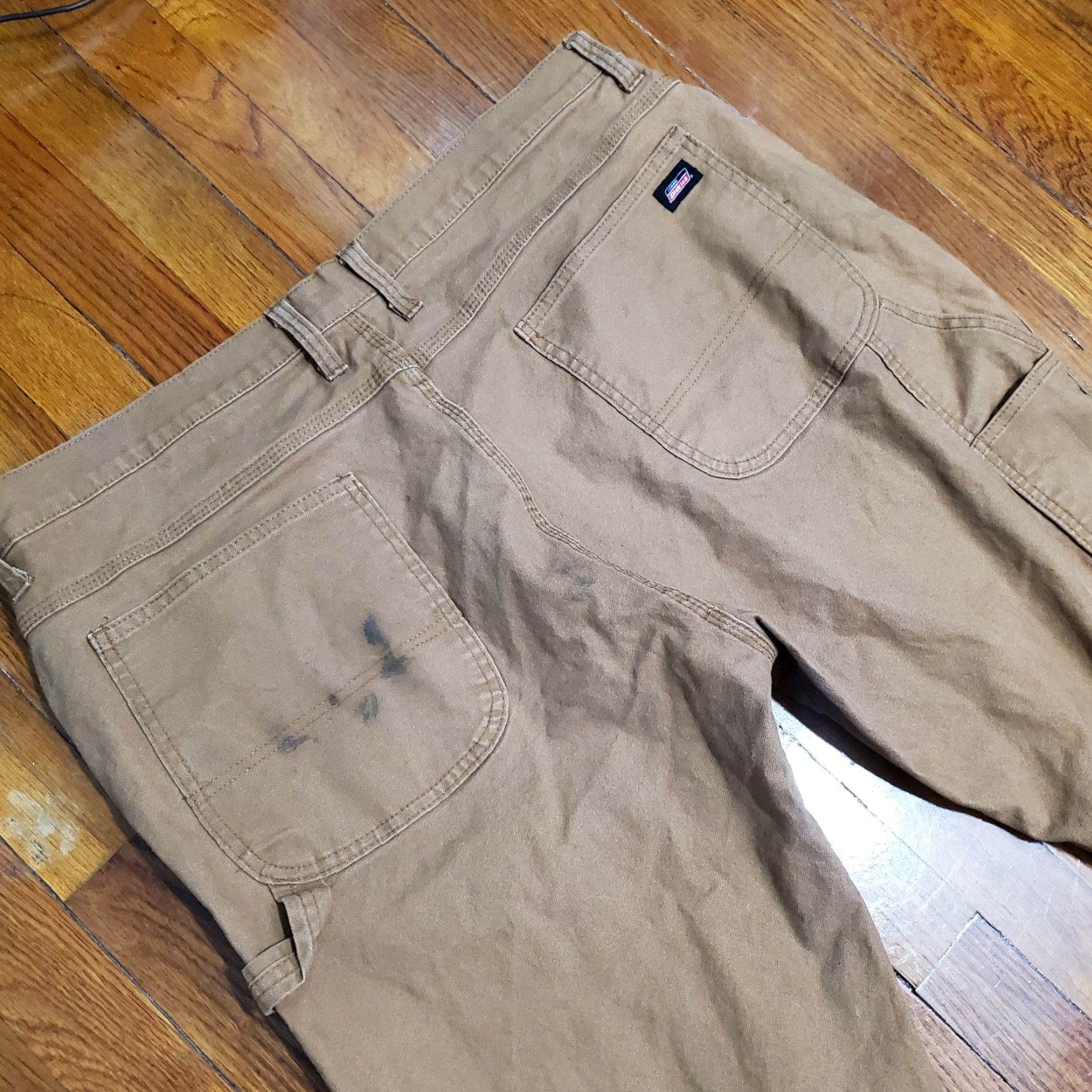 Dickies Dickies Jeans Mens 40x32 Brown Carpenter Straight Workwear Canvas Pants 5-Pocket Denim Petite? Size US 40 / EU 56 - 3 Thumbnail