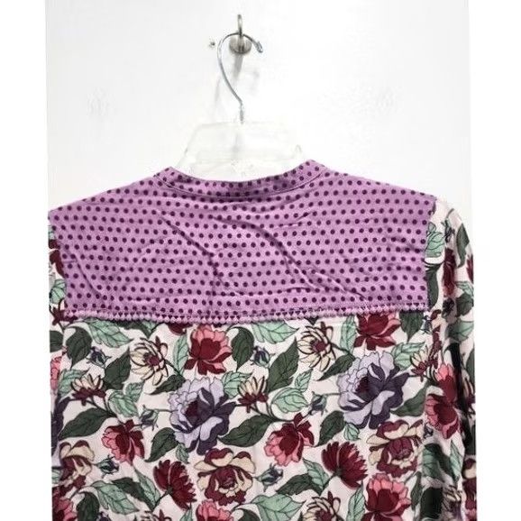 Vintage Matilda Jane Blouse Top M Purple Floral BOHO Cottage Bohemian Festival All Seasons Long Sleeve Relaxed Womens Size M / US 6-8 / IT 42-44 - 7 Thumbnail
