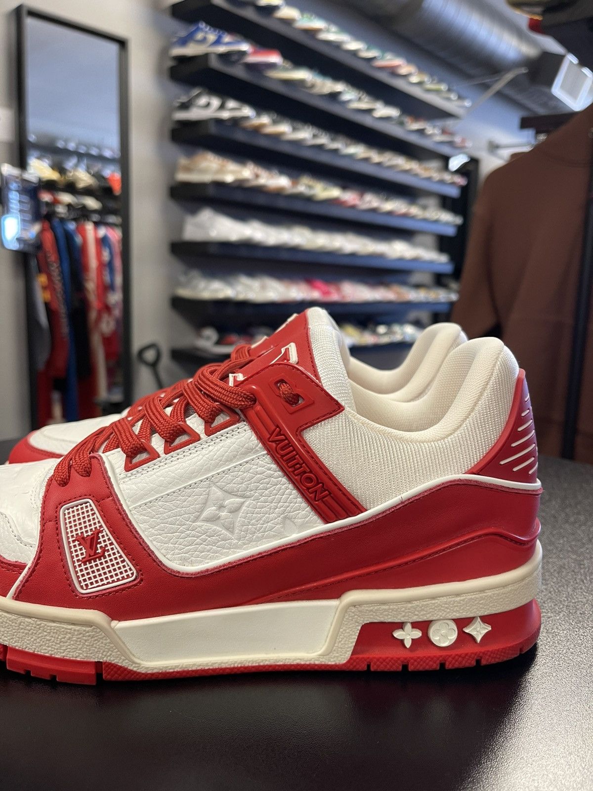 Louis Vuitton Size 5.5LV/6.5US - Product (RED) x Louis Vuitton Trainer Red Size US 6.5 / EU 39-40 - 5 Thumbnail
