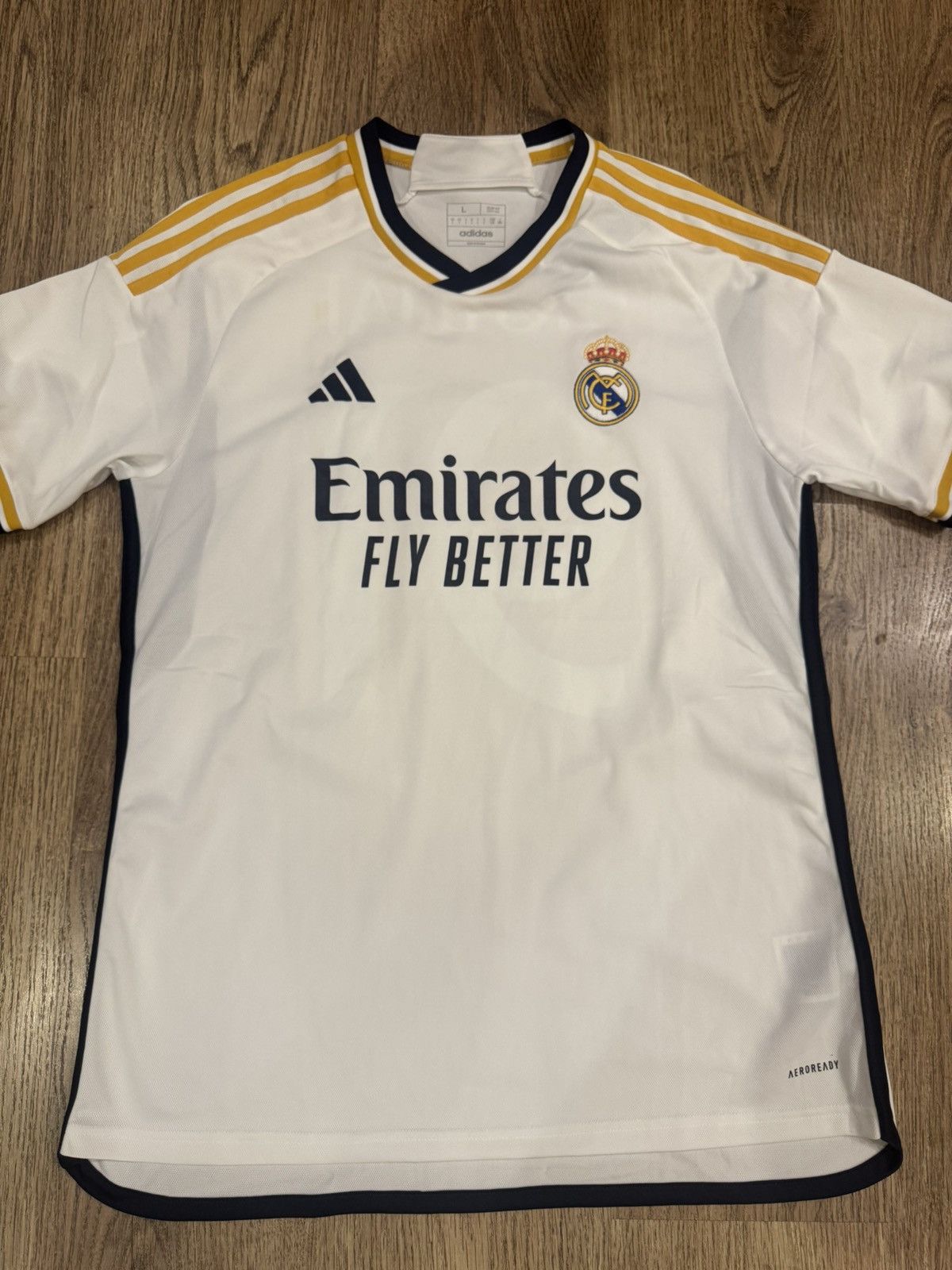 Adidas REAL MADRID CF 2023/2024 HOME FOOTBALL JERSEY SIZE L HR3796 Size US L / EU 52-54 / 3 - 1 Thumbnail