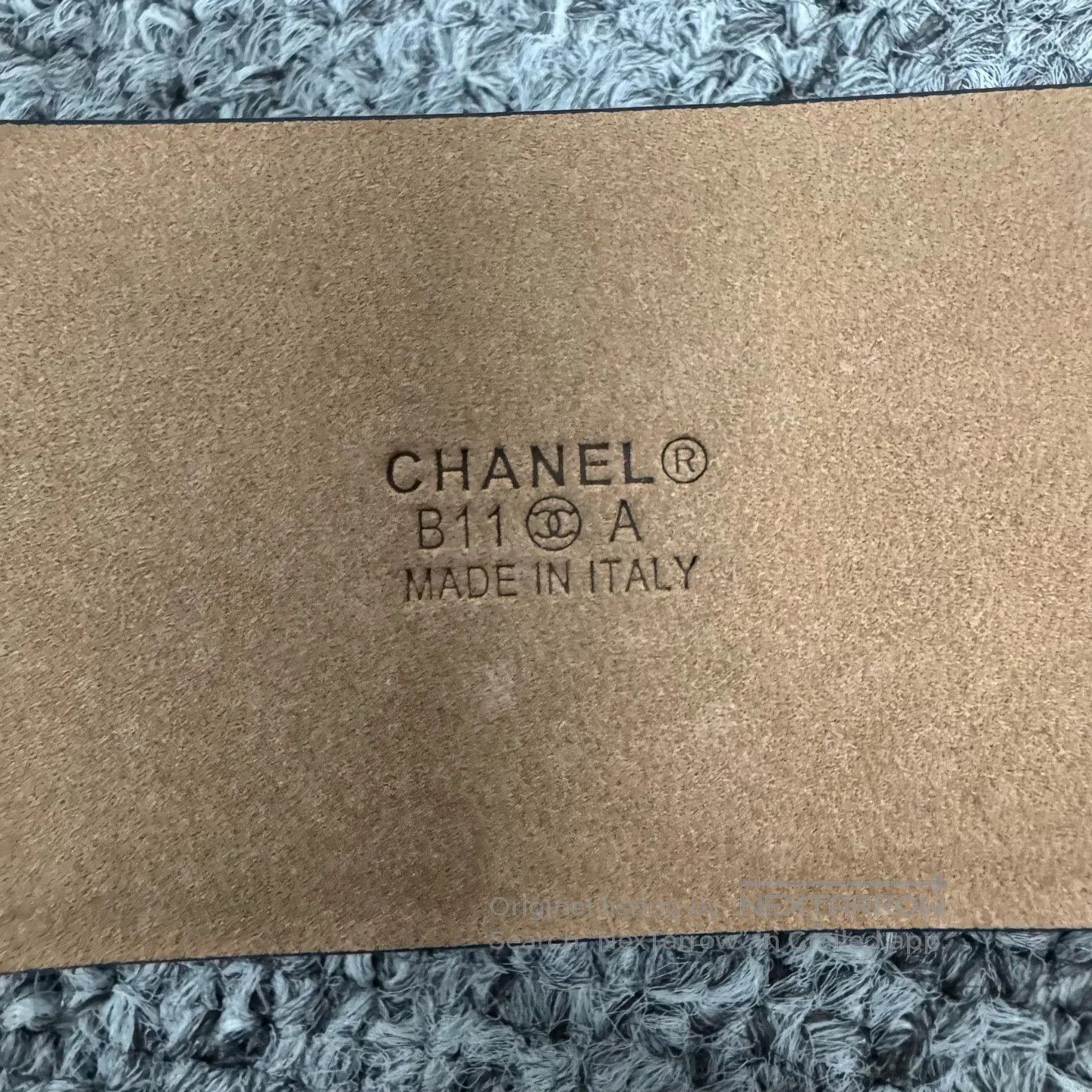 Chanel Chanel Black leather embossed logo belt| Size ONE SIZE - 7 Thumbnail