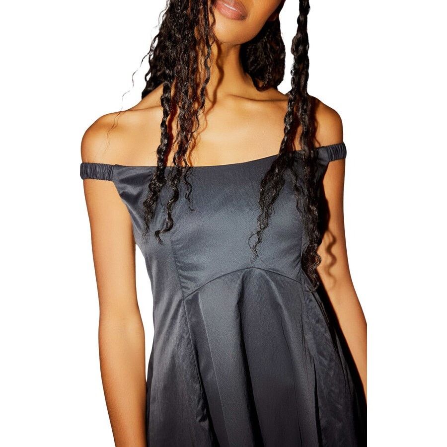 Free People New Free People Alinda Dress $228 SIZE 0 Black Midi Size XS / US 0-2 / IT 36-38 - 2 Thumbnail