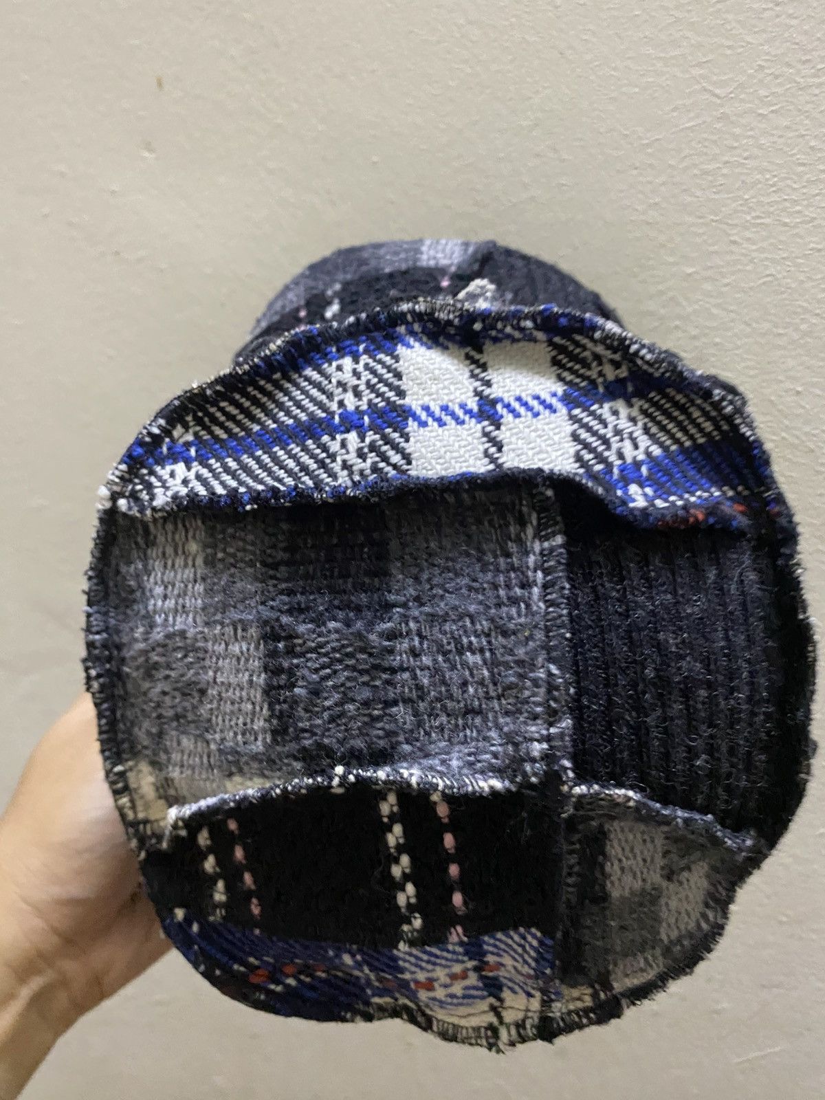 Japanese Brand OVERRIDE Patchwork Wool Casquette Cap Japan Brand Size ONE SIZE - 3 Thumbnail