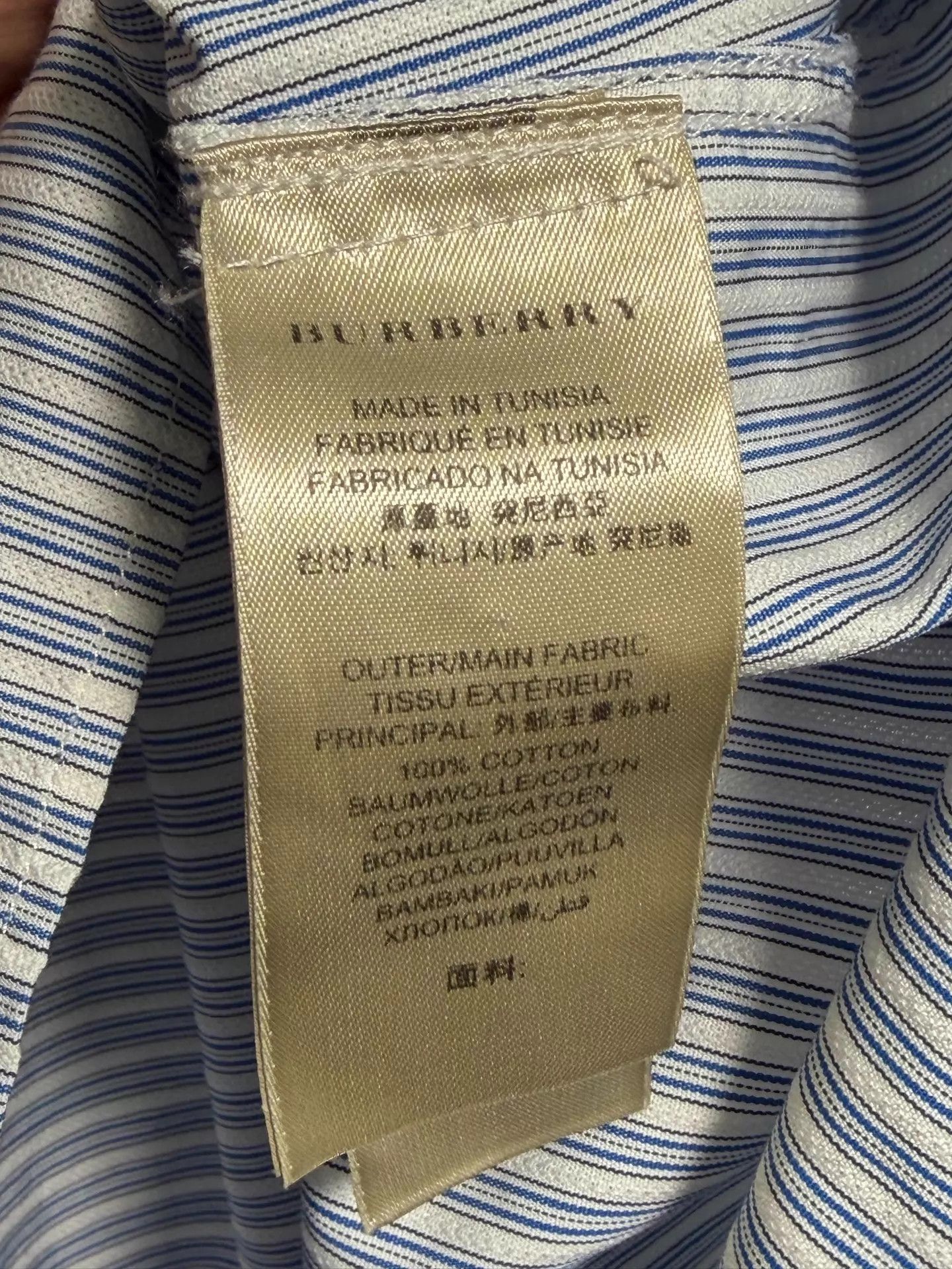 Burberry Burberry Long Sleeve Slim Shirt 42 100% Cotton Size US L / EU 52-54 / 3 - 7 Thumbnail