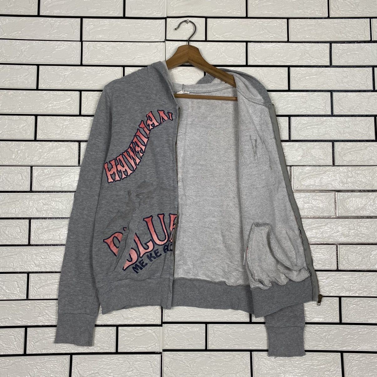 Japanese Brand 📌Vintage Zipper Sweater Hawaiian Blue Moon Big Logo Size US M / EU 48-50 / 2 - 12 Thumbnail