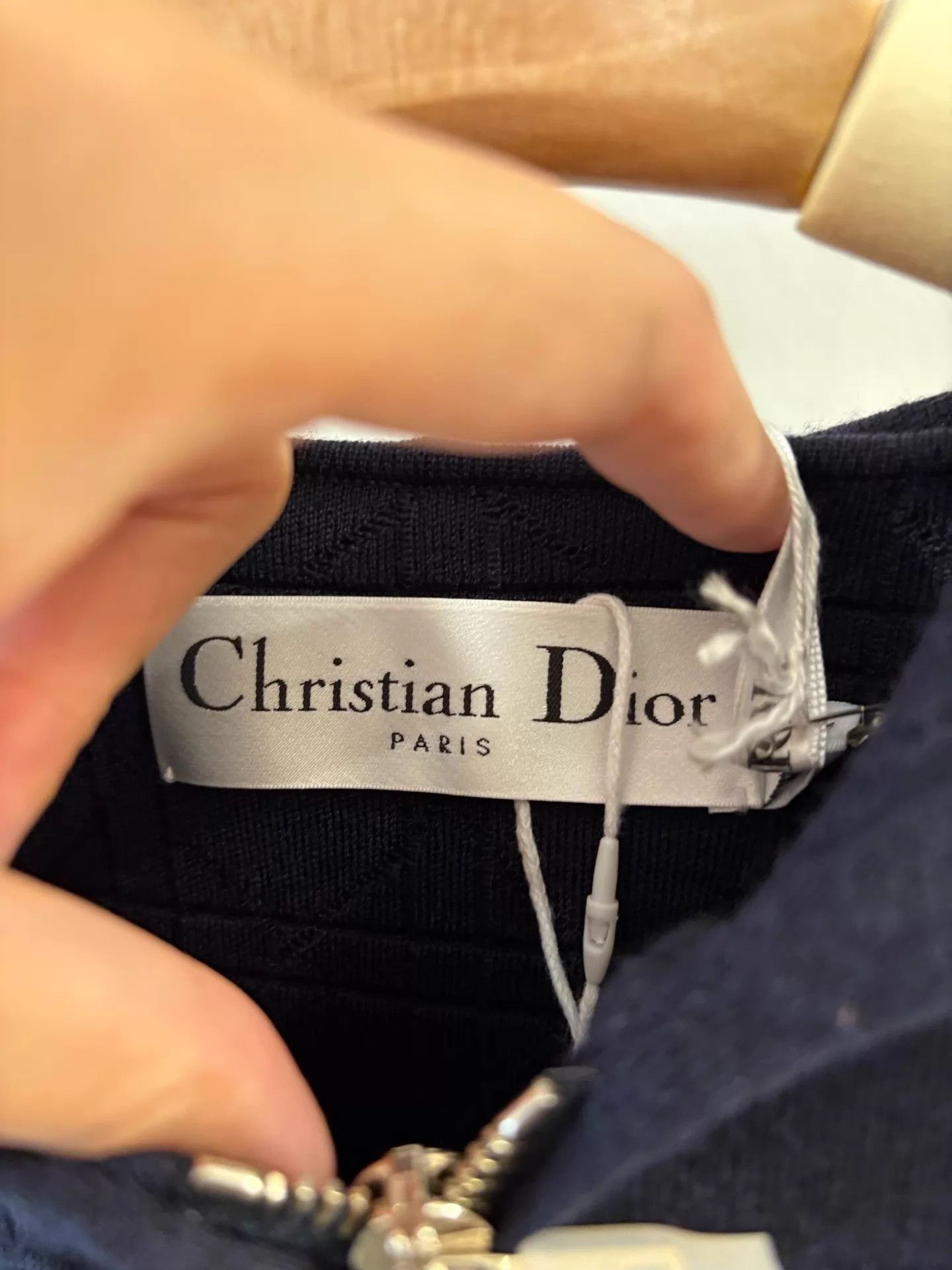 Dior Dior Navy Blue Wool-Silk Hooded Zip Jacket 34 Size XS / US 0-2 / IT 36-38 - 8 Thumbnail