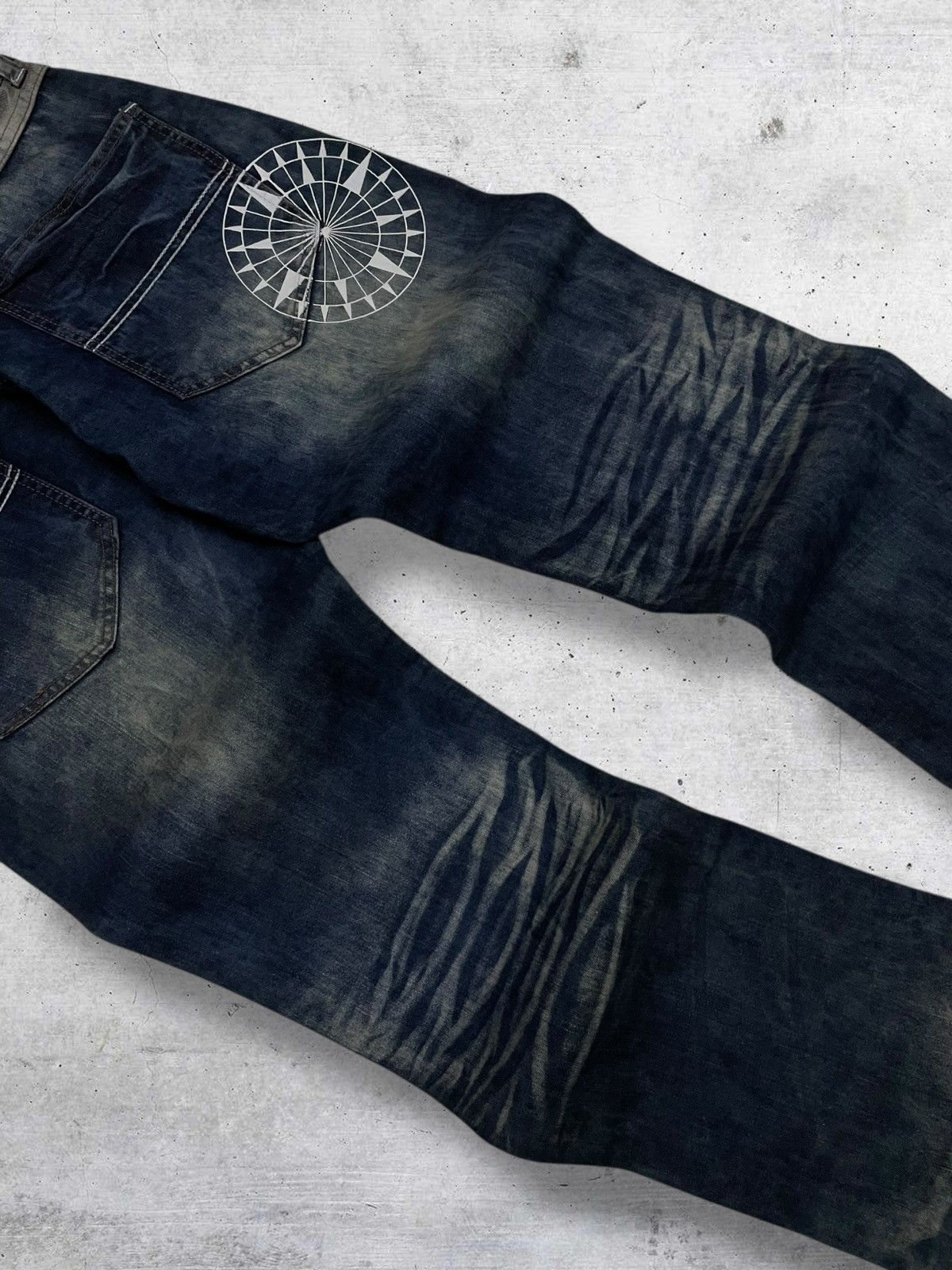 Beauty Beast VINTAGE GOD TRADITION JAPAN PRINCESS YAKUZA STEAMPUNK DENIM Size US 32 / EU 48 - 14 Thumbnail
