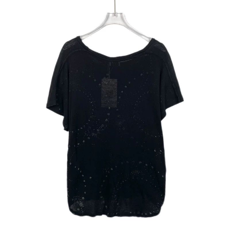 Saint Laurent Paris Saint Laurent Black sequined cotton short sleeve T-shirt 25 Size US XS / EU 42 / 0 - 2 Thumbnail
