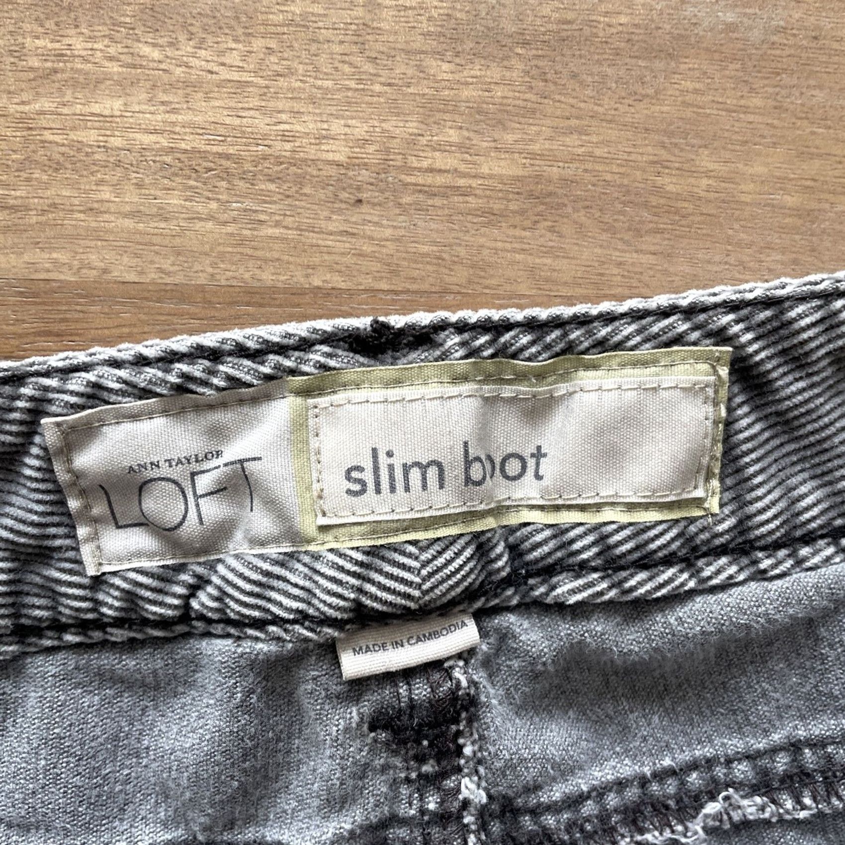 Ann Taylor Ann Taylor LOFT Slim Boot Corduroy Pants Womens Size 8 Gray 5-Pocket Design Jeans Moss? Size 30" / US 8 / IT 44 - 3 Thumbnail